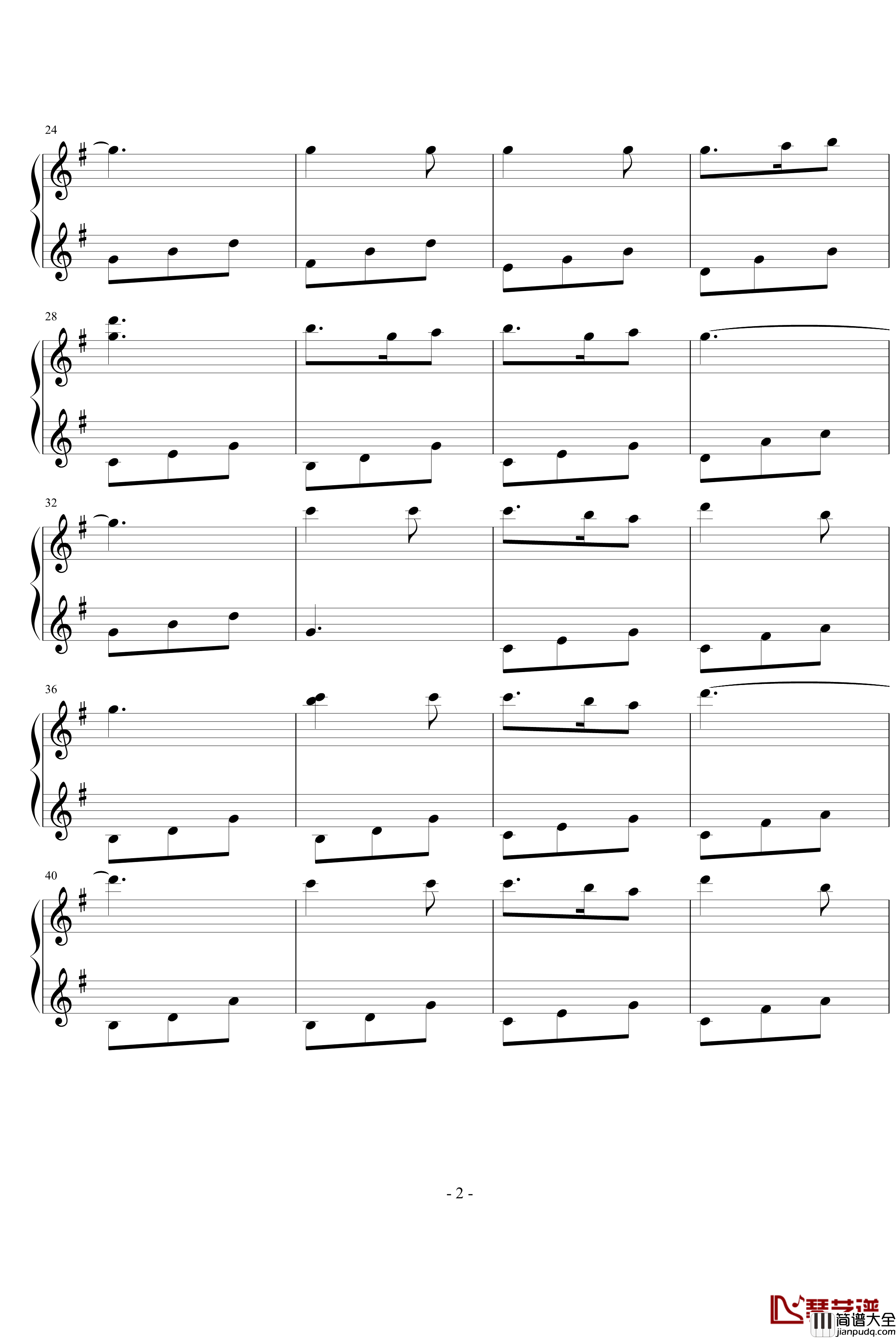 Maya_no_komoriuta钢琴谱_仙境传说