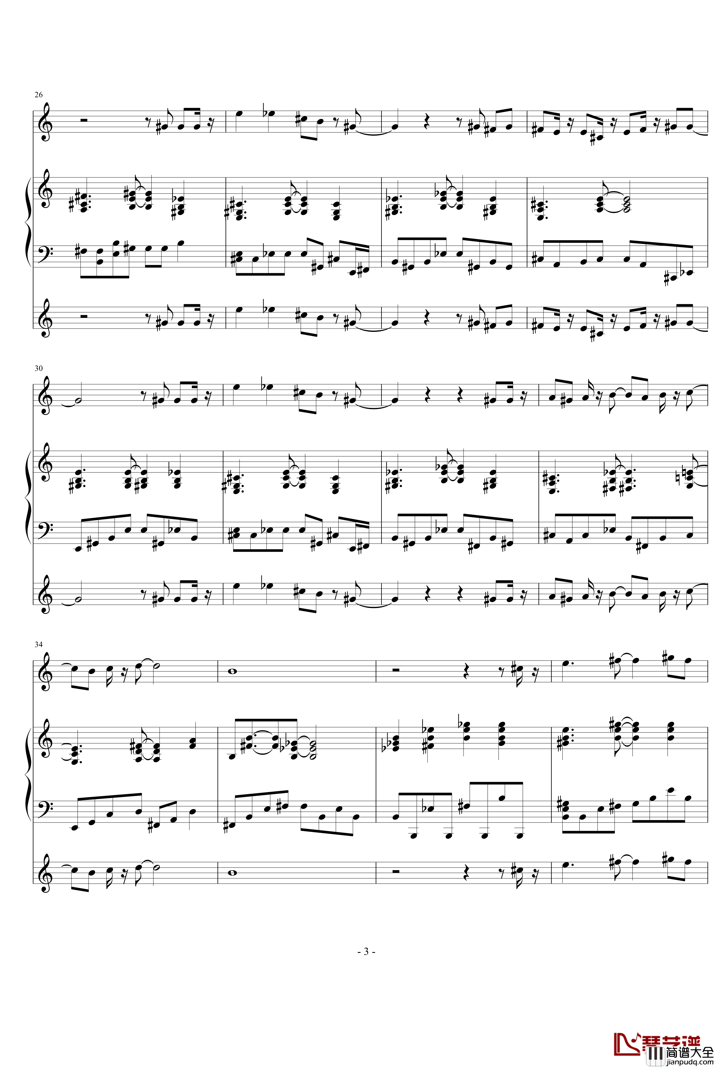 Butterfly钢琴谱_总谱_数码宝贝