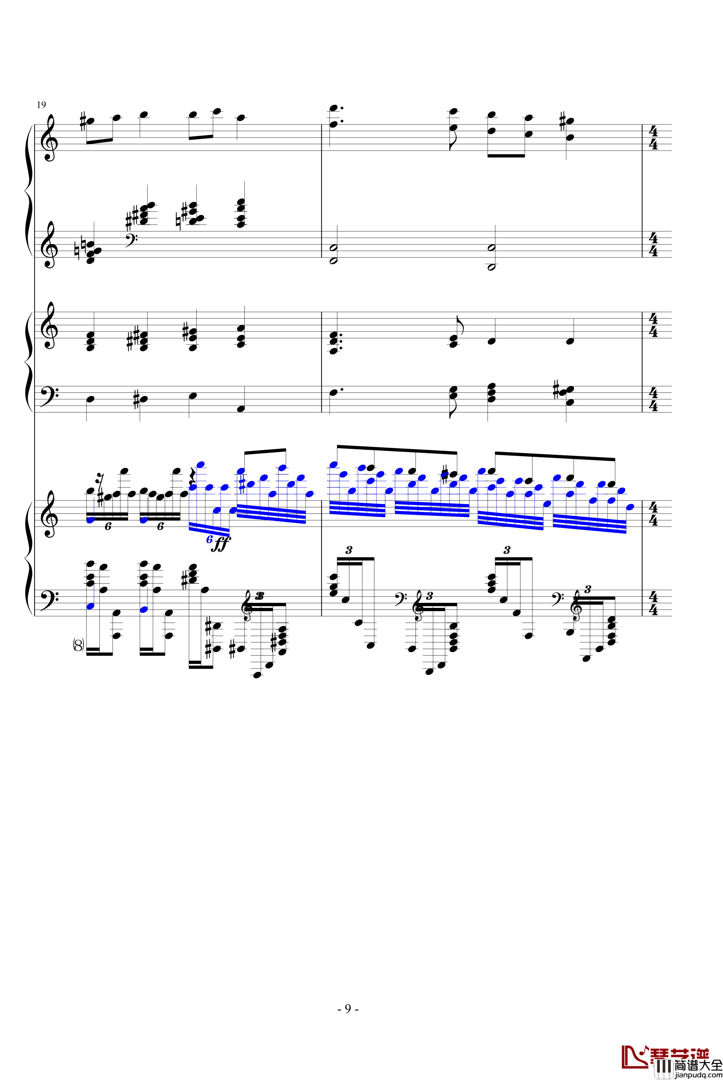 土耳其圣少女领域钢琴谱_进行曲_重修_莫扎特