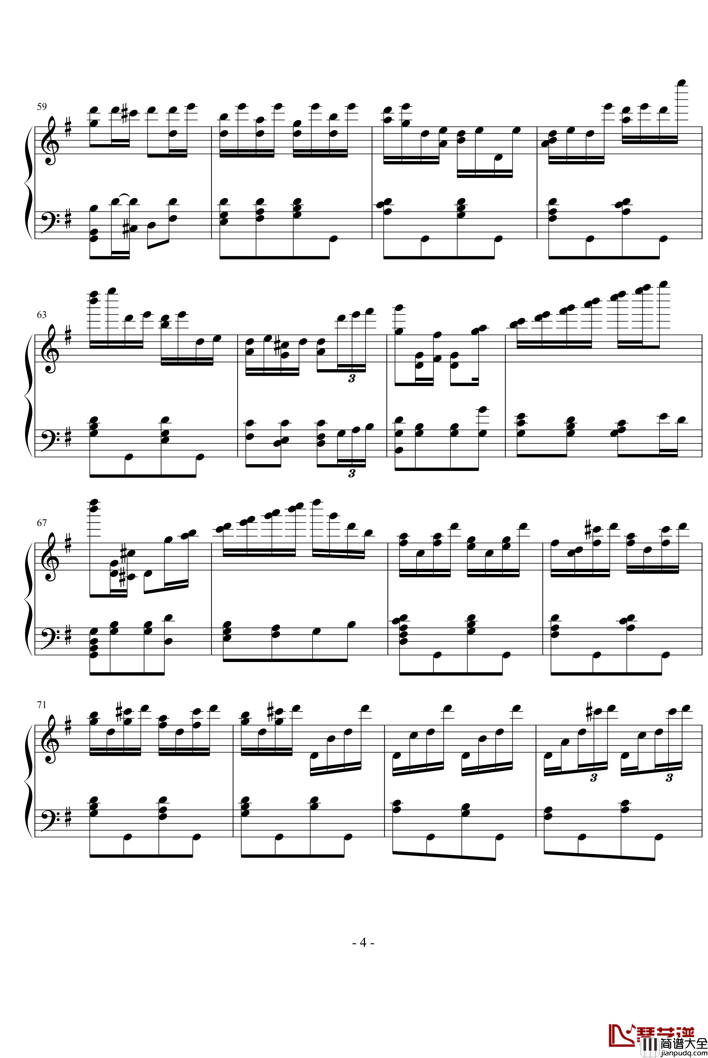 胡桃夹子钢琴谱_俄罗斯舞曲_柴科夫斯基_Peter_Ilyich_Tchaikovsky