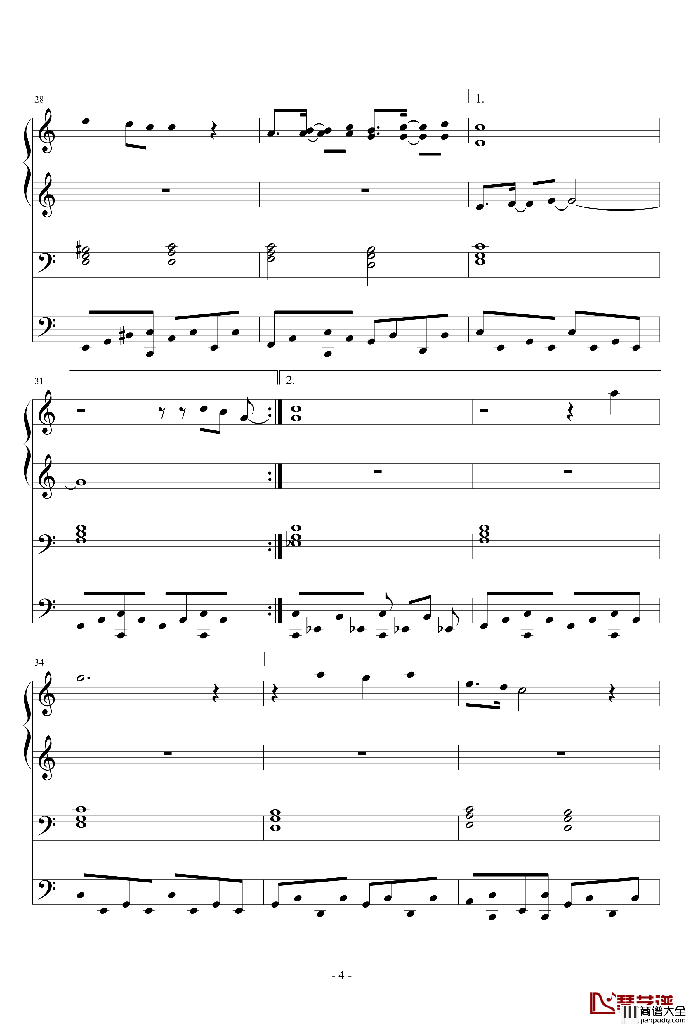 Dreams_come_true钢琴谱_Hey!Sey!Jump