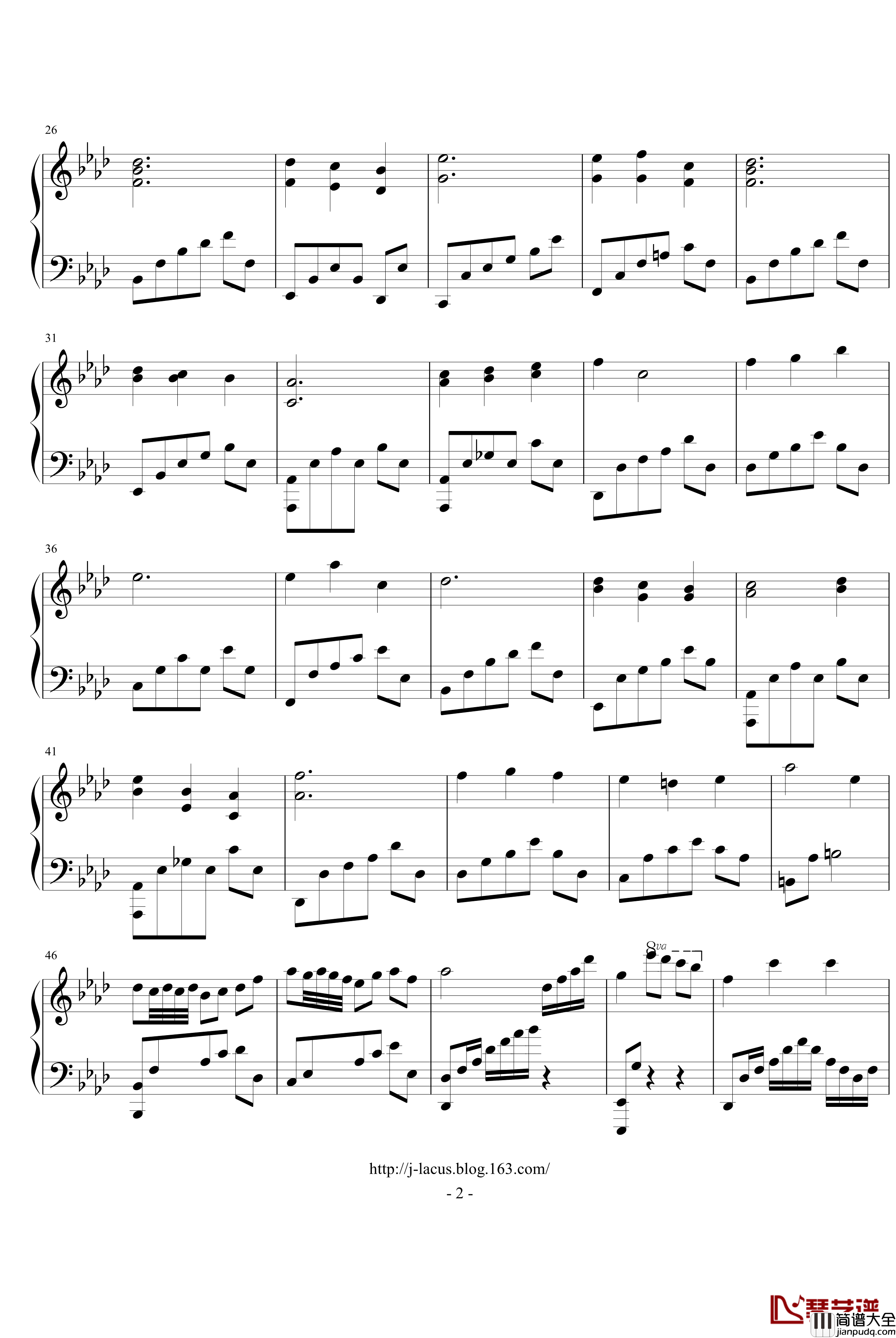 想念那天_7.9钢琴谱_lacus