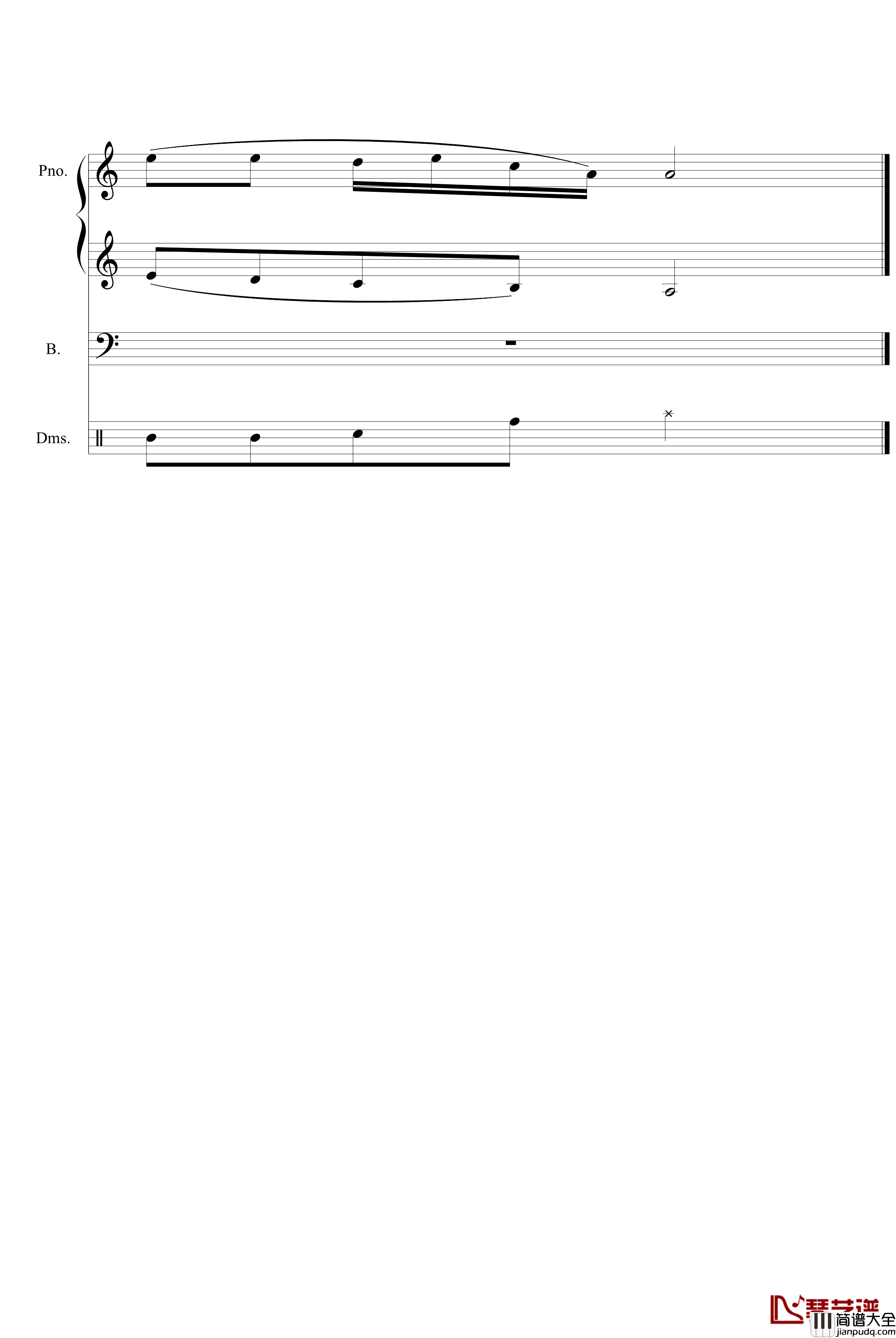 赐给你的爱钢琴谱_打击乐版_快乐的猪