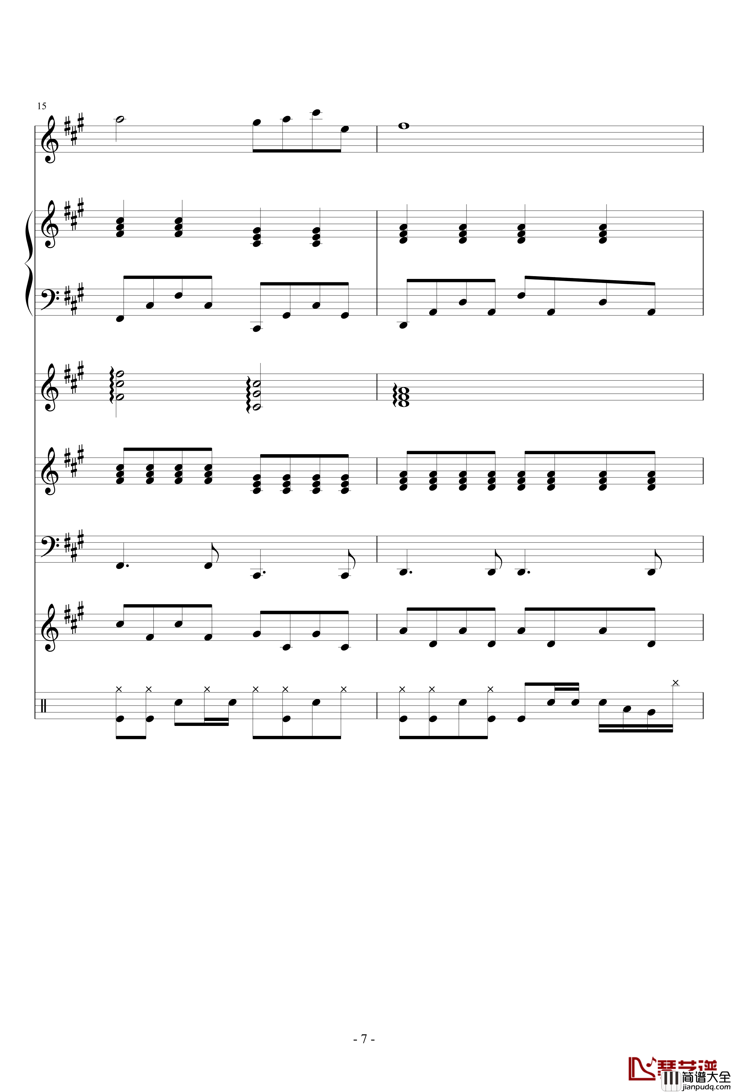 捍卫自由钢琴谱_血腥残阳