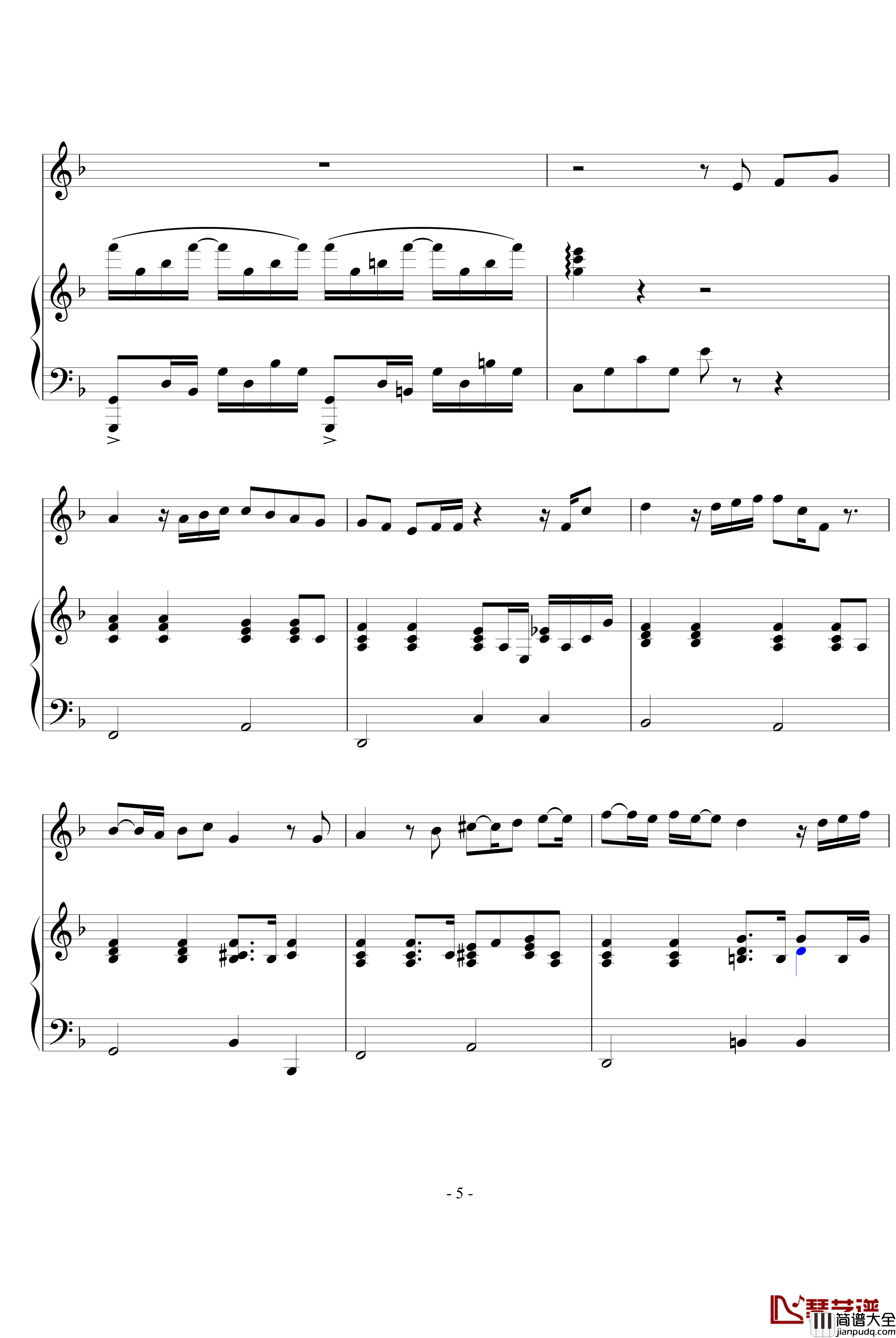 染蓝钢琴谱_lokong作品_WindChou编曲_小爱克