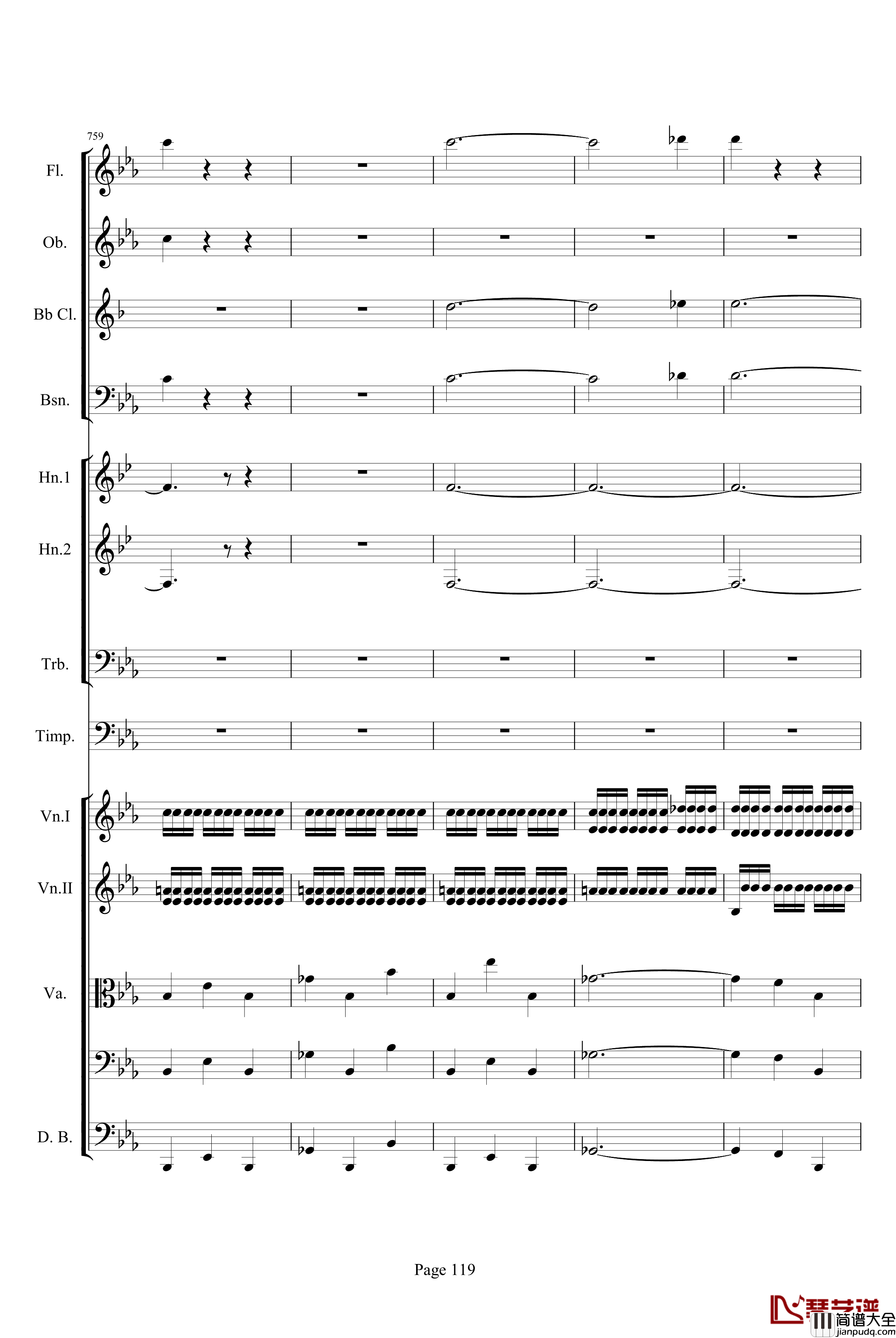 第三交响曲第一乐章_贝多芬_钢琴谱