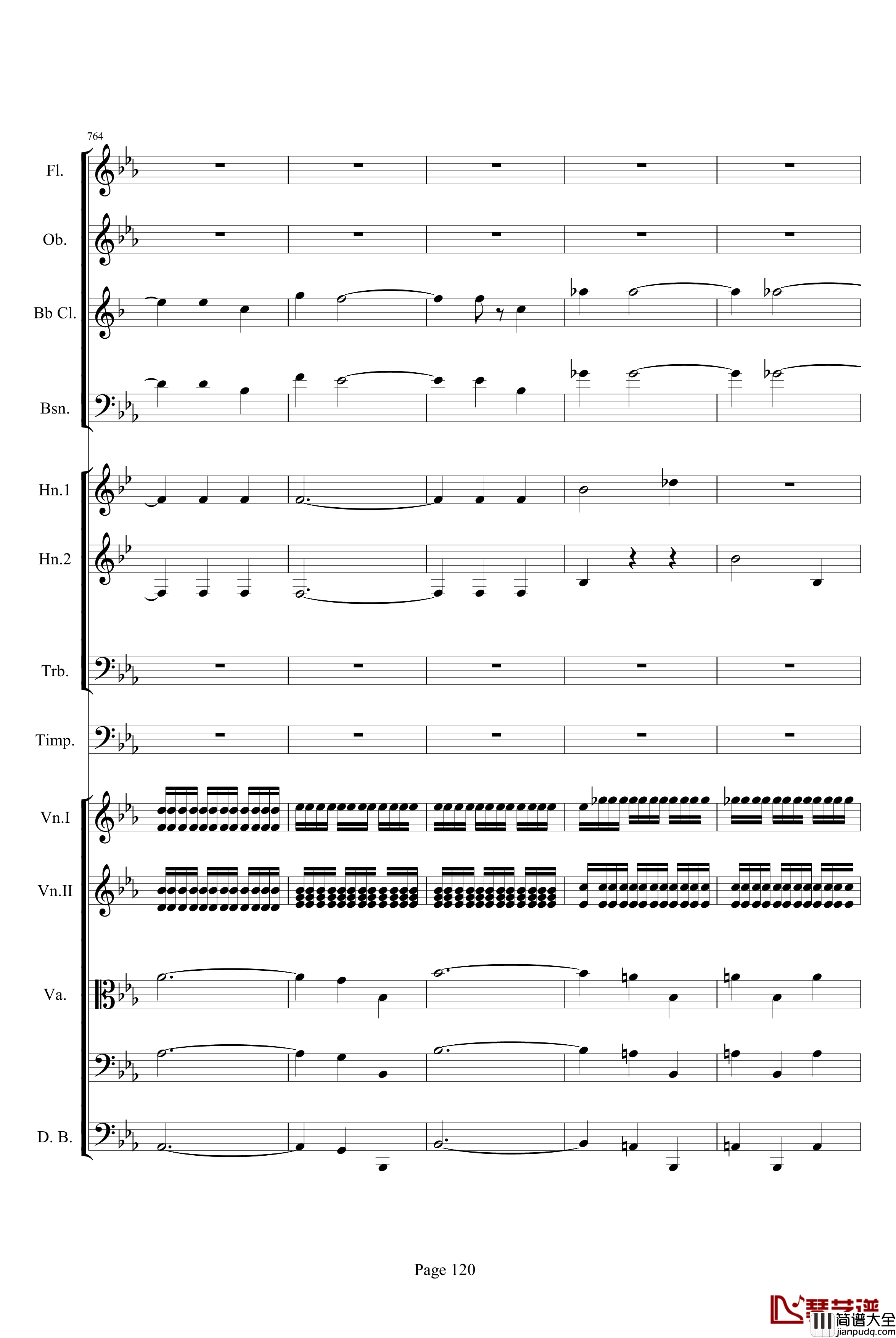 第三交响曲第一乐章_贝多芬_钢琴谱