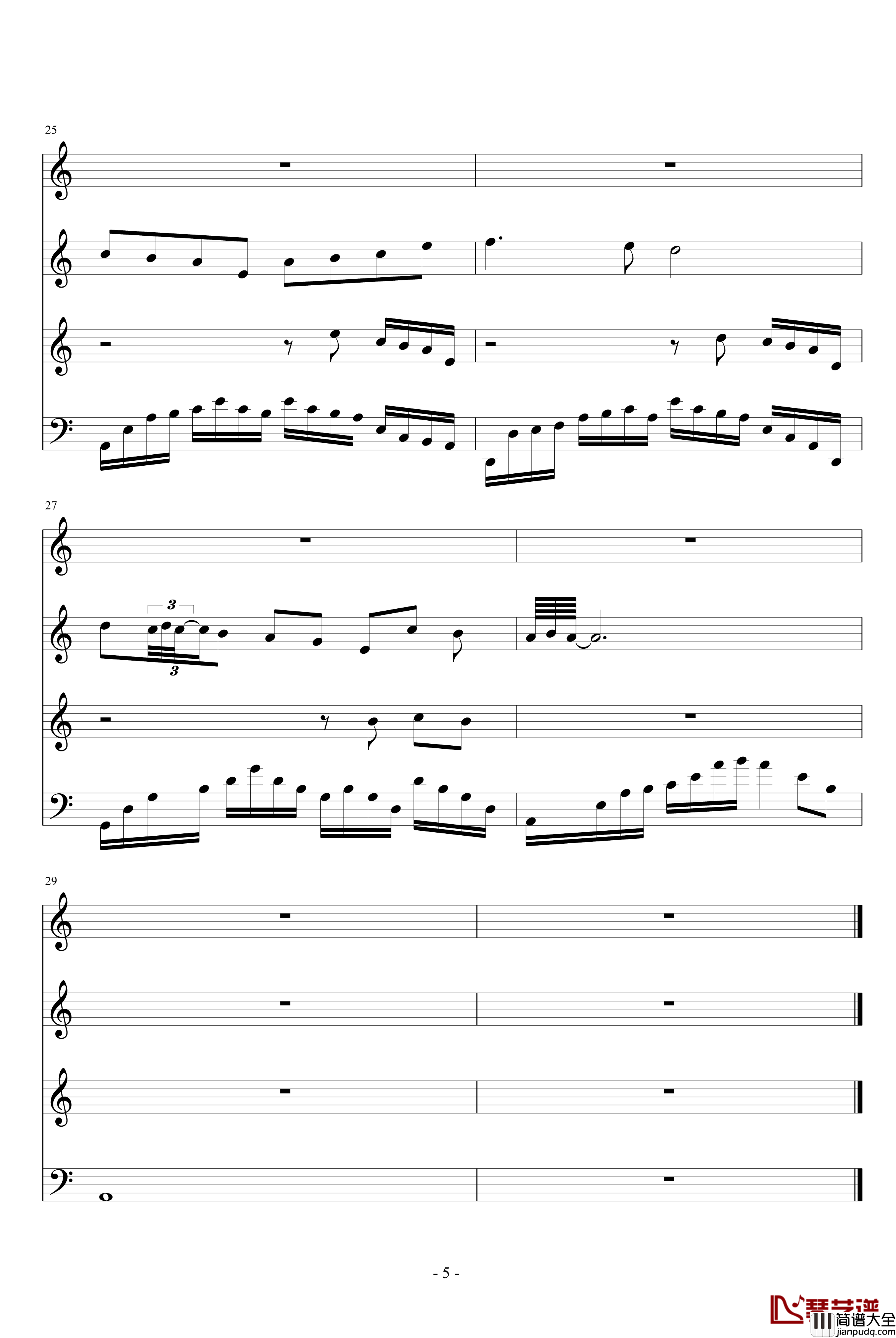 夜哭岛的呼唤钢琴谱_peterkingily