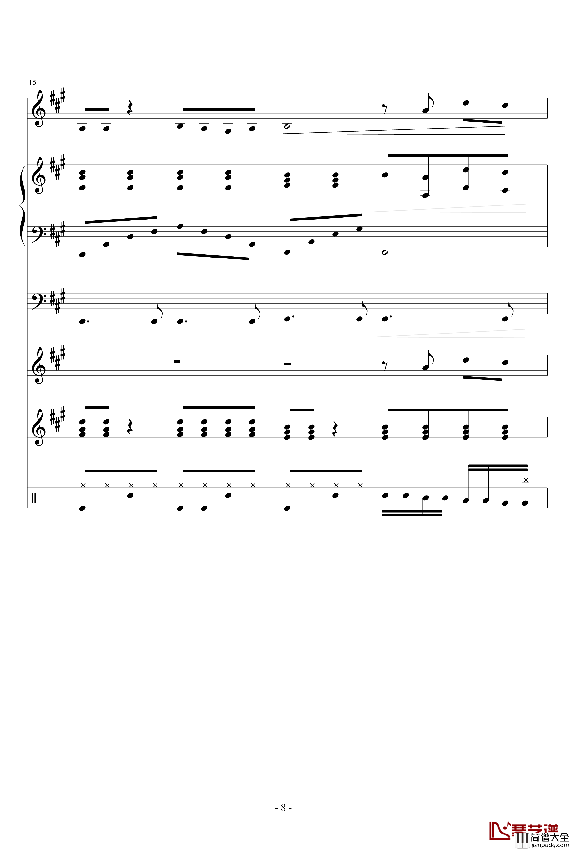 FAKE钢琴谱_血腥残阳