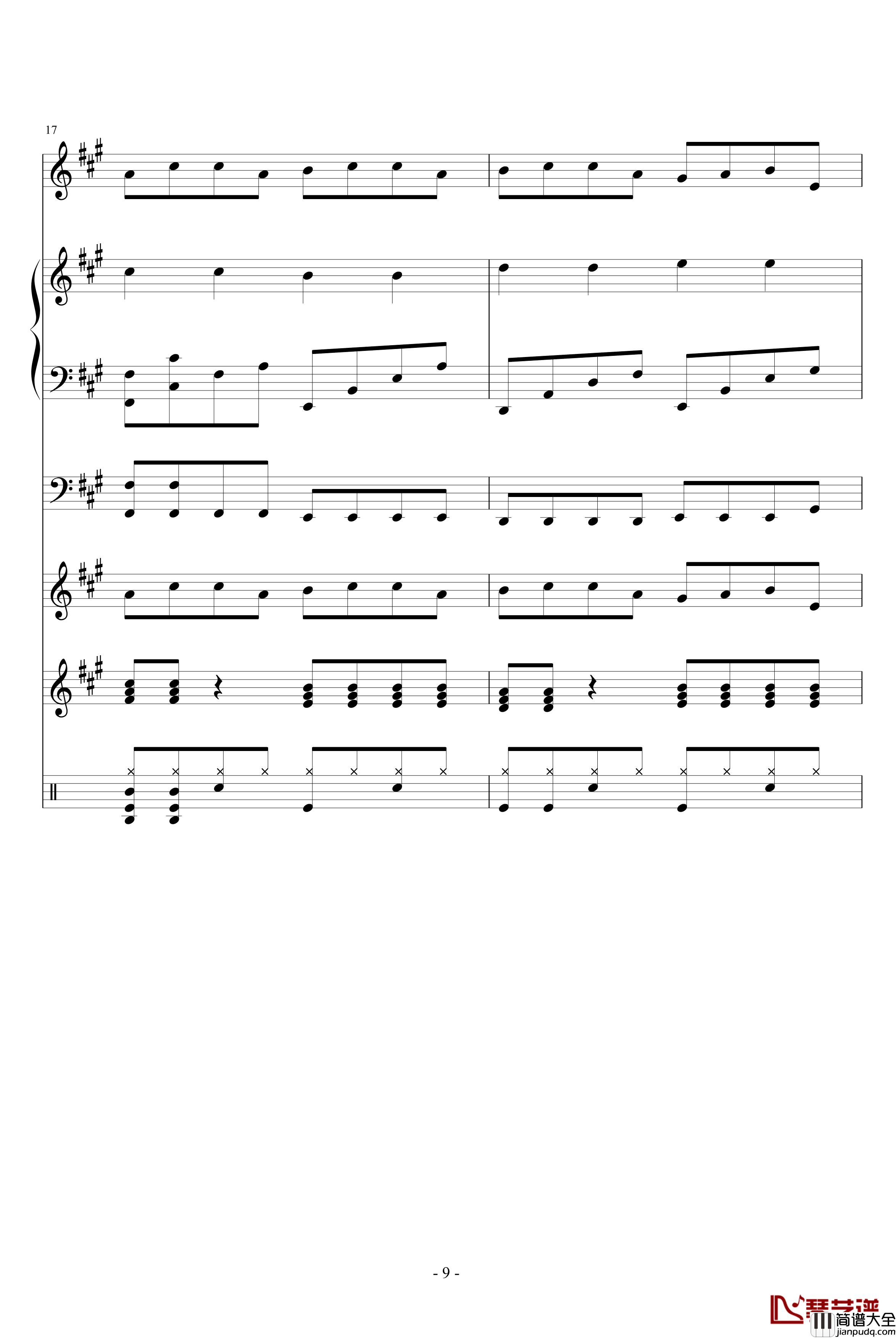 FAKE钢琴谱_血腥残阳