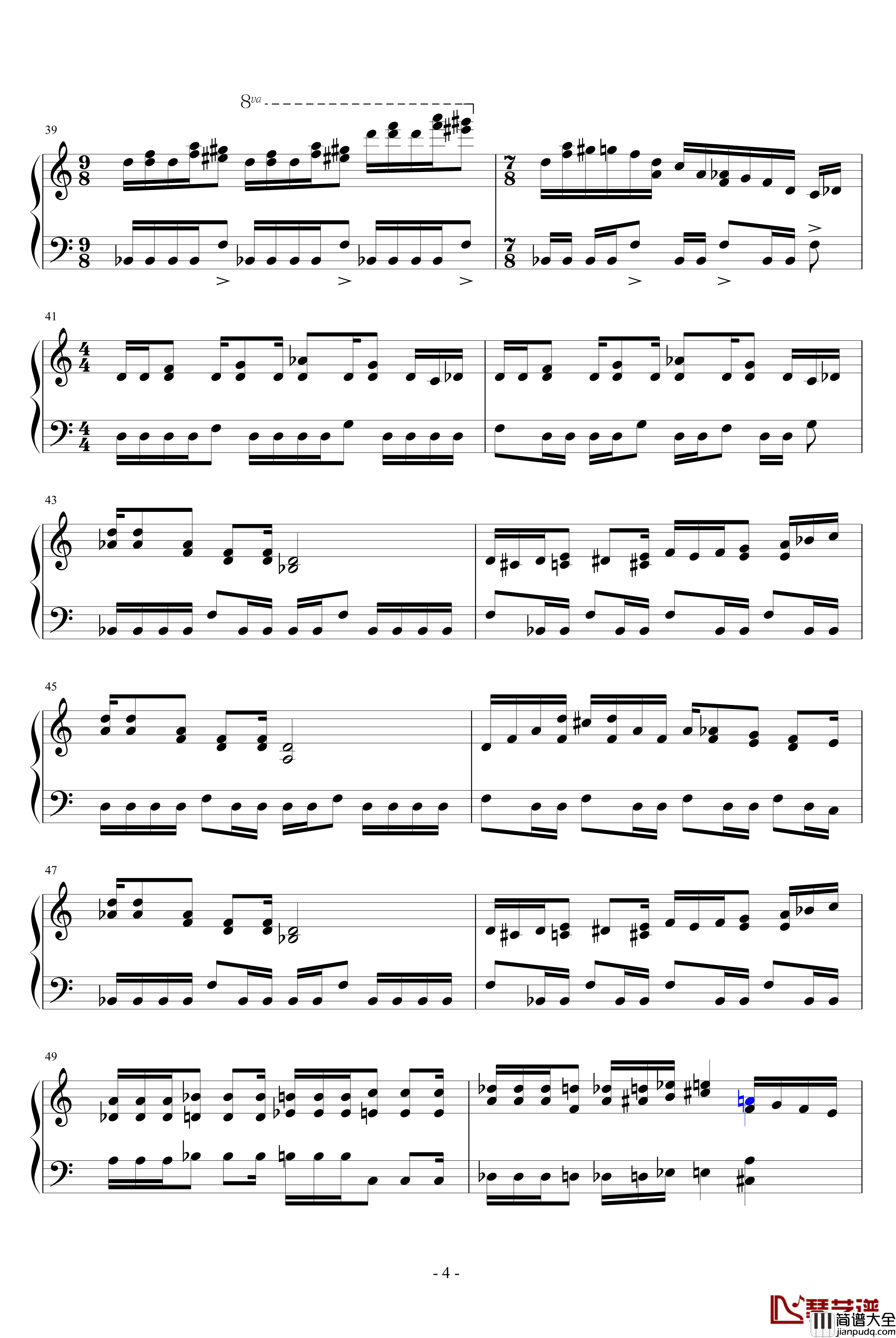 FC赤影战士音乐全集钢琴谱_钢琴版_游戏