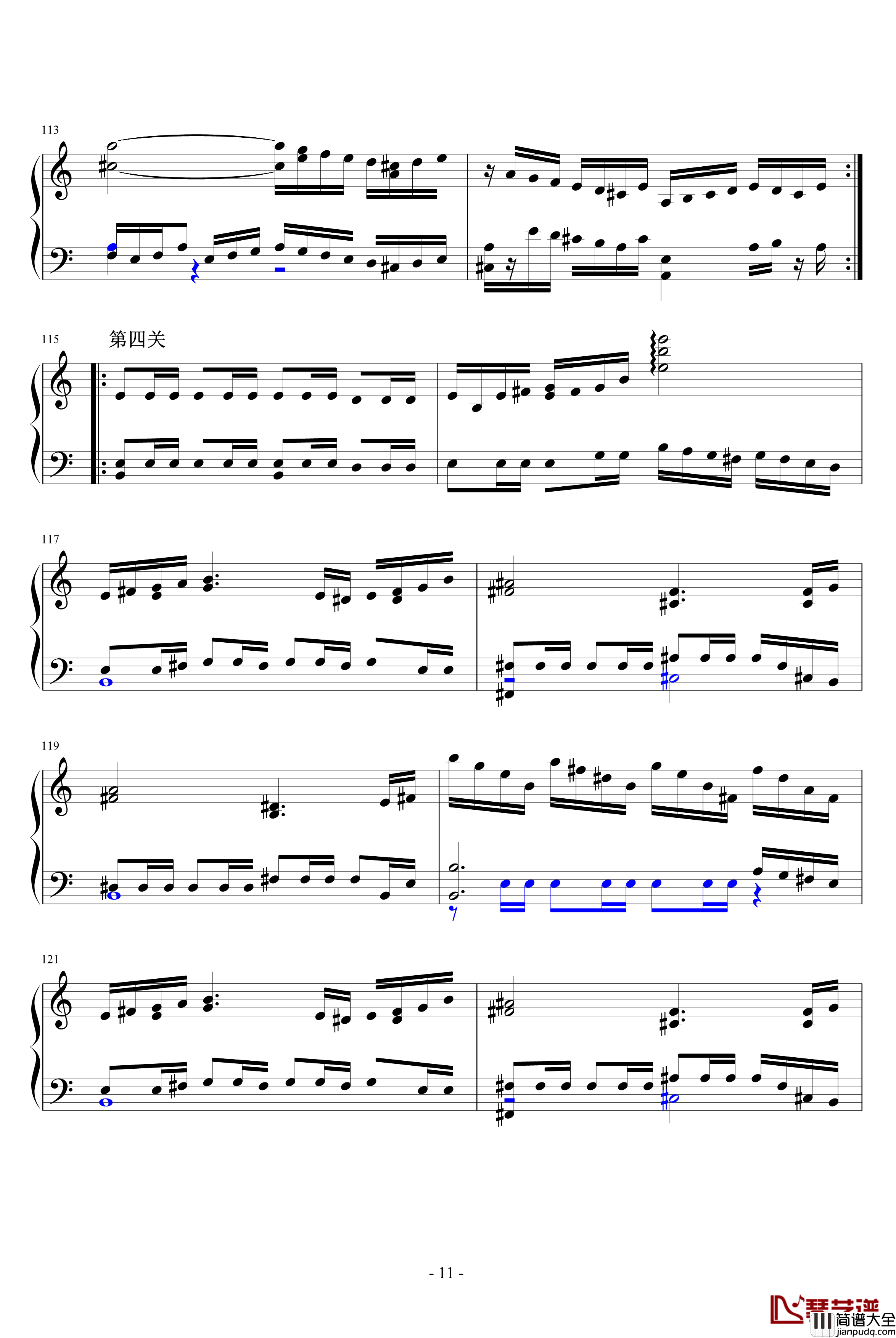 FC赤影战士音乐全集钢琴谱_钢琴版_游戏