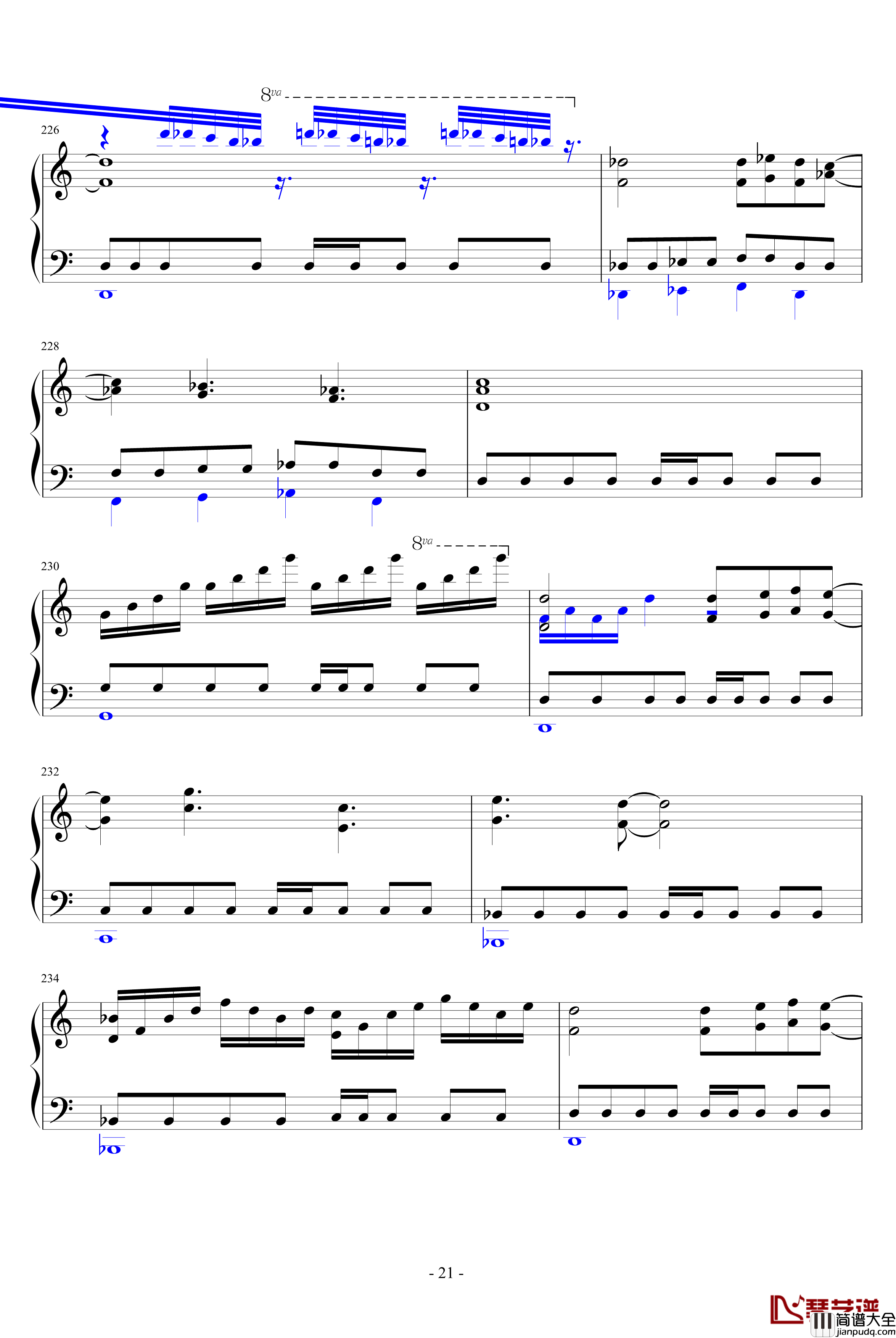 FC赤影战士音乐全集钢琴谱_钢琴版_游戏