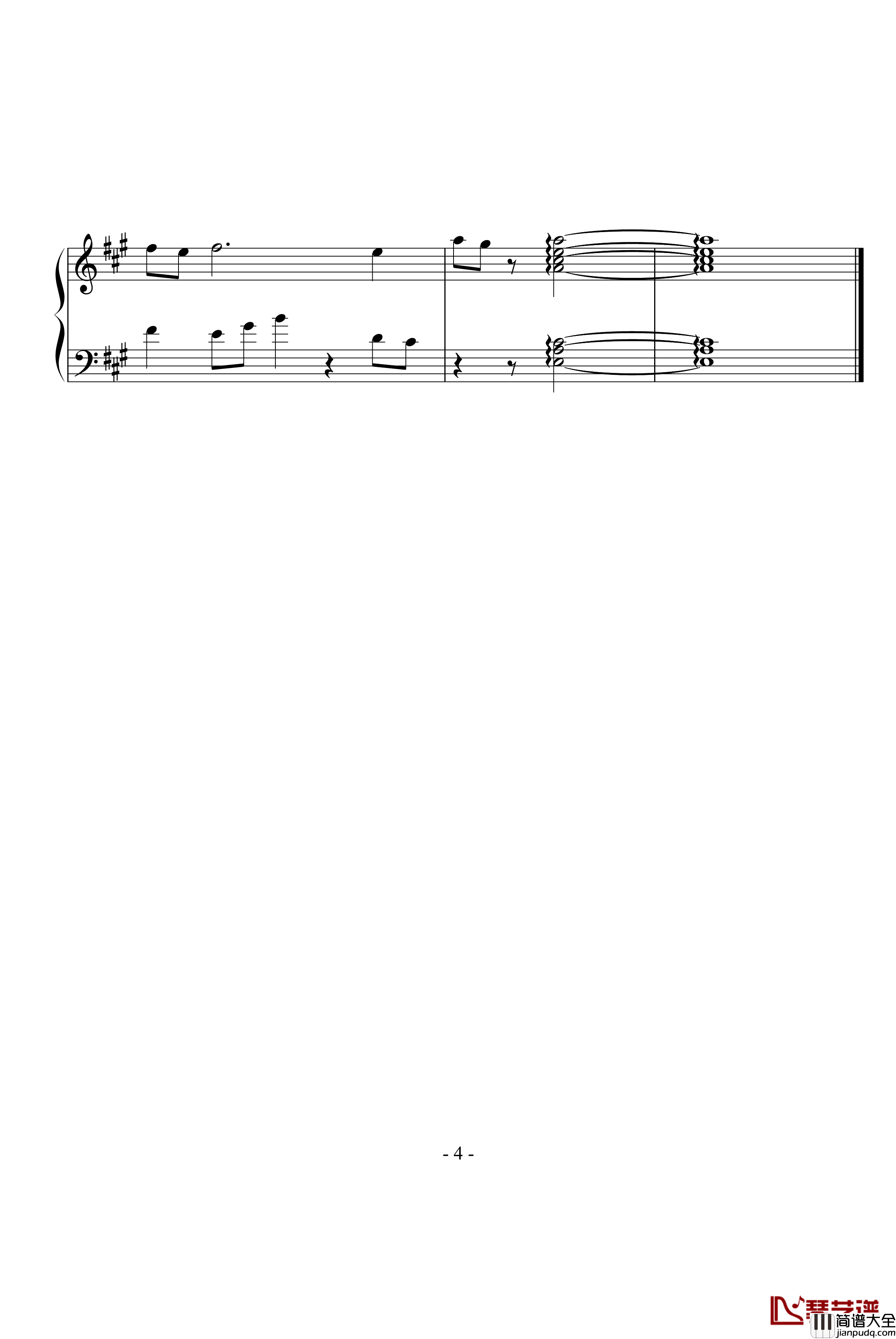 不做你的情人钢琴谱_冯曦妤