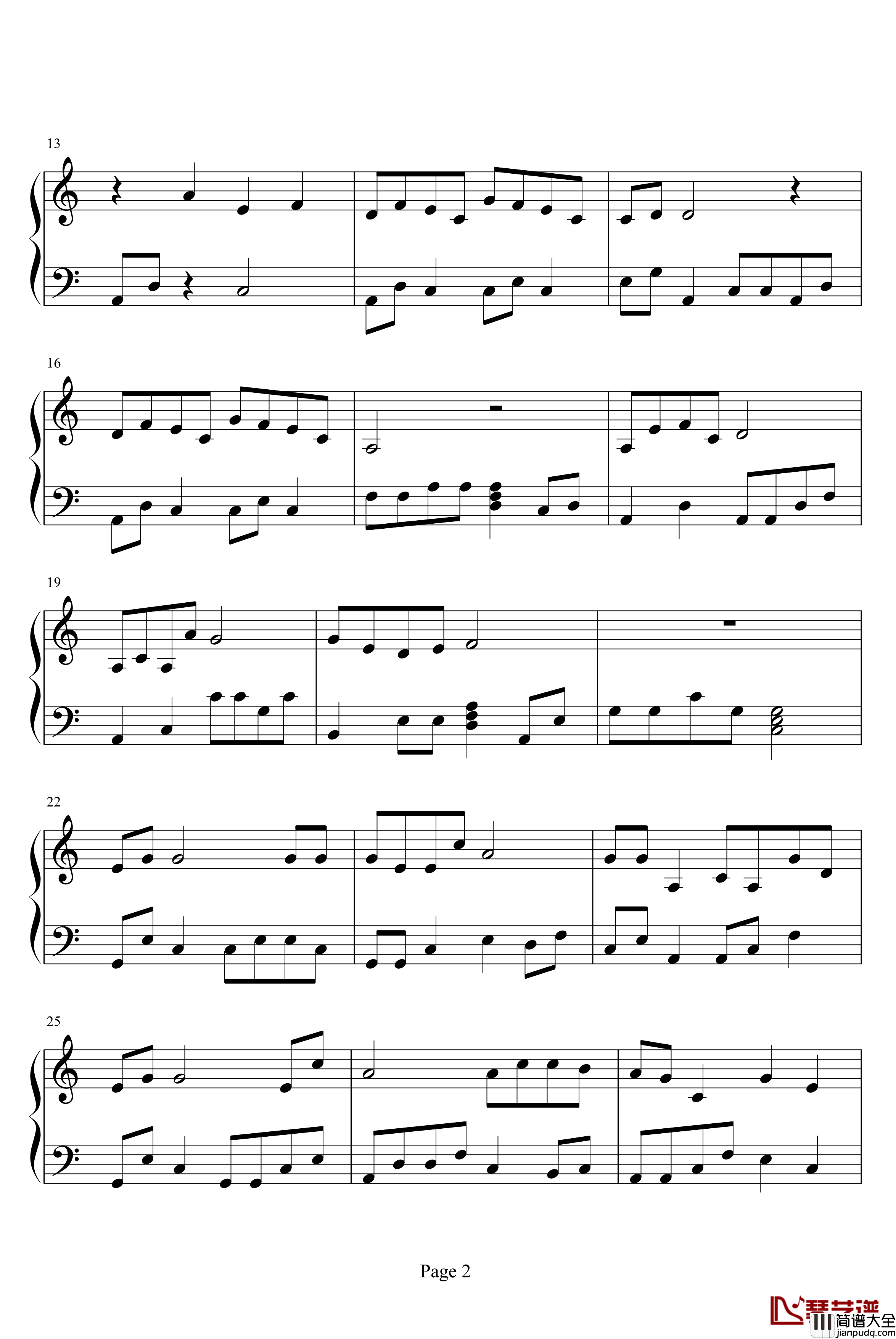 一梦千年钢琴谱_罗军