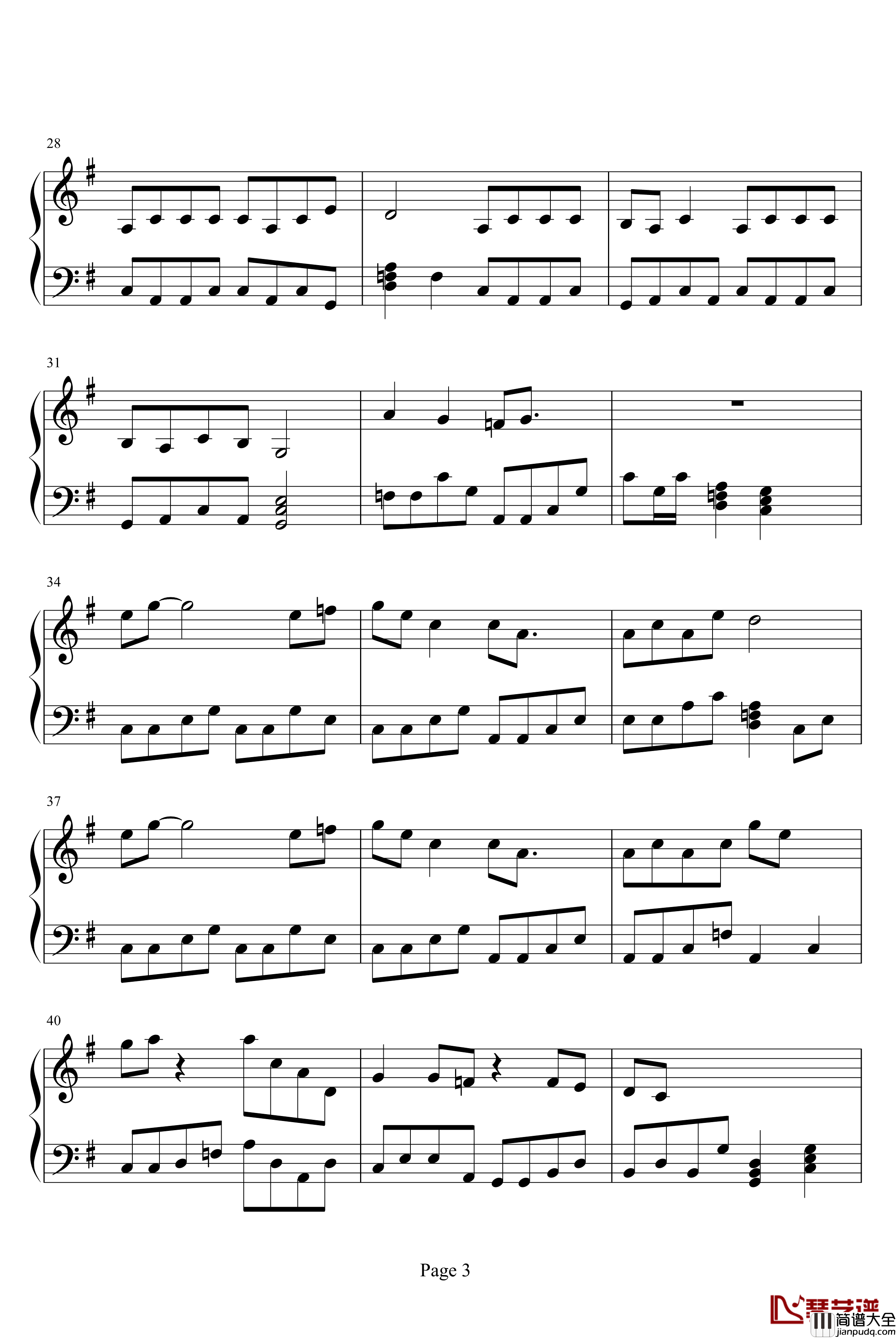 想对你说钢琴谱_罗军