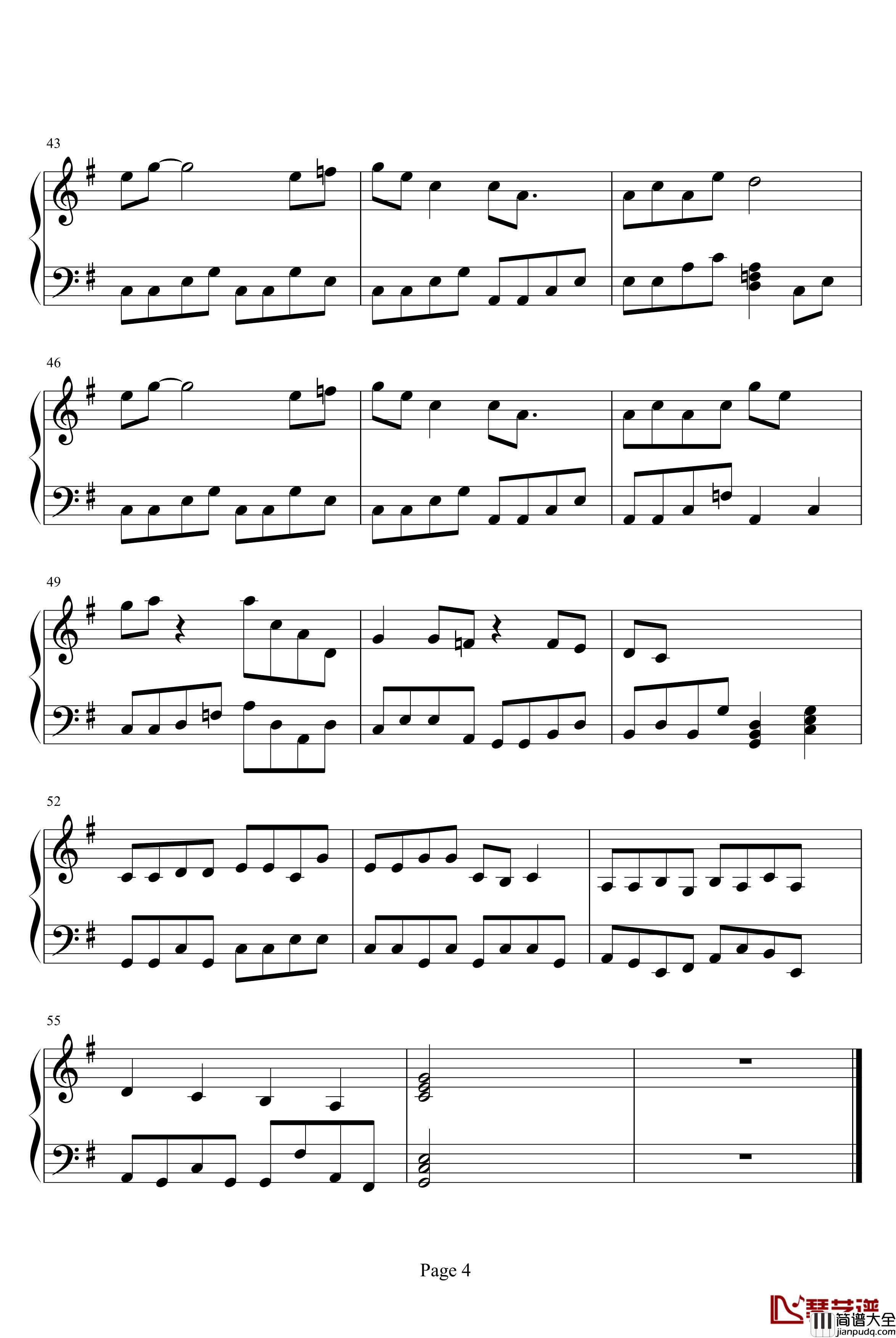 想对你说钢琴谱_罗军