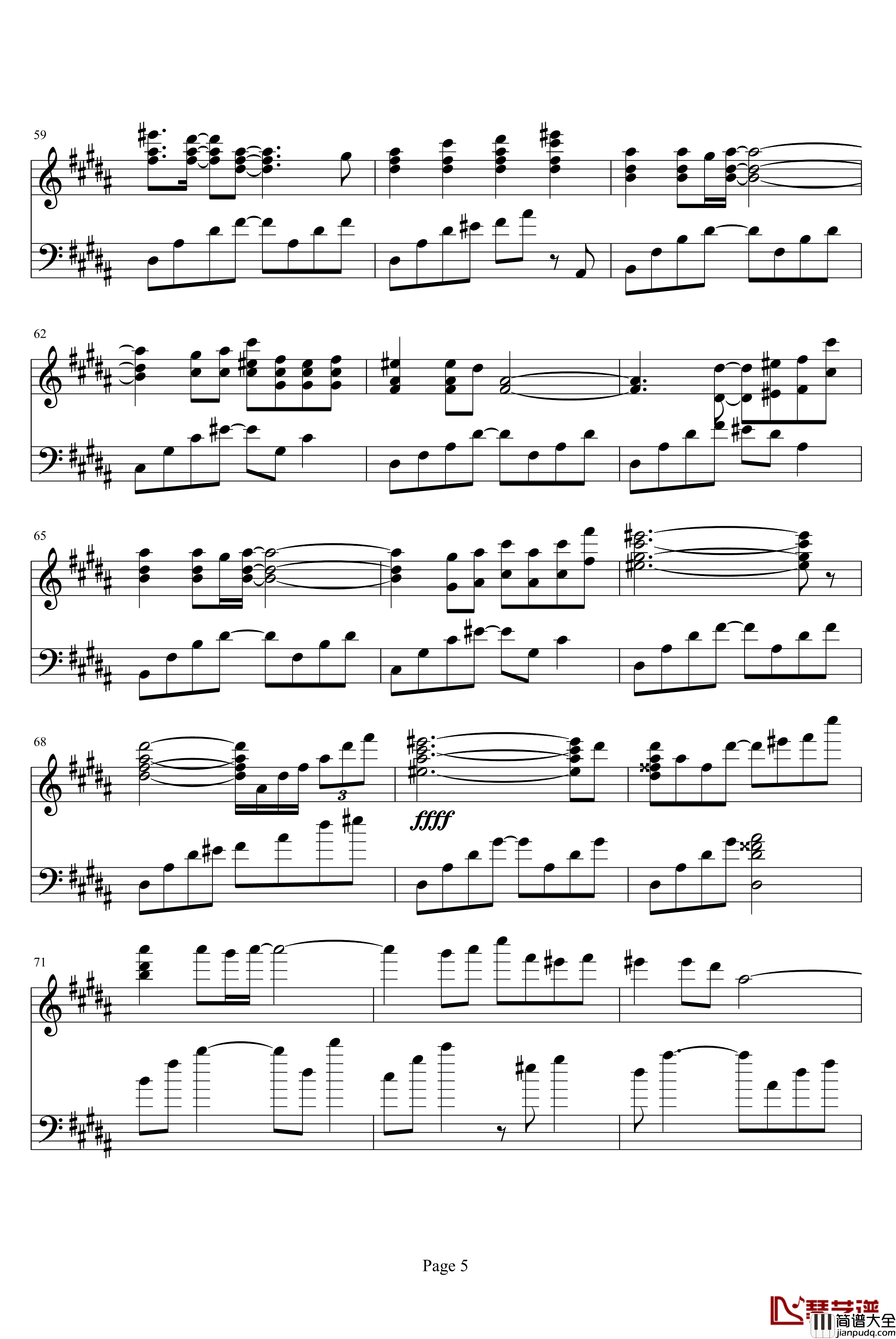 AIR钢琴谱_羽根_动漫影视