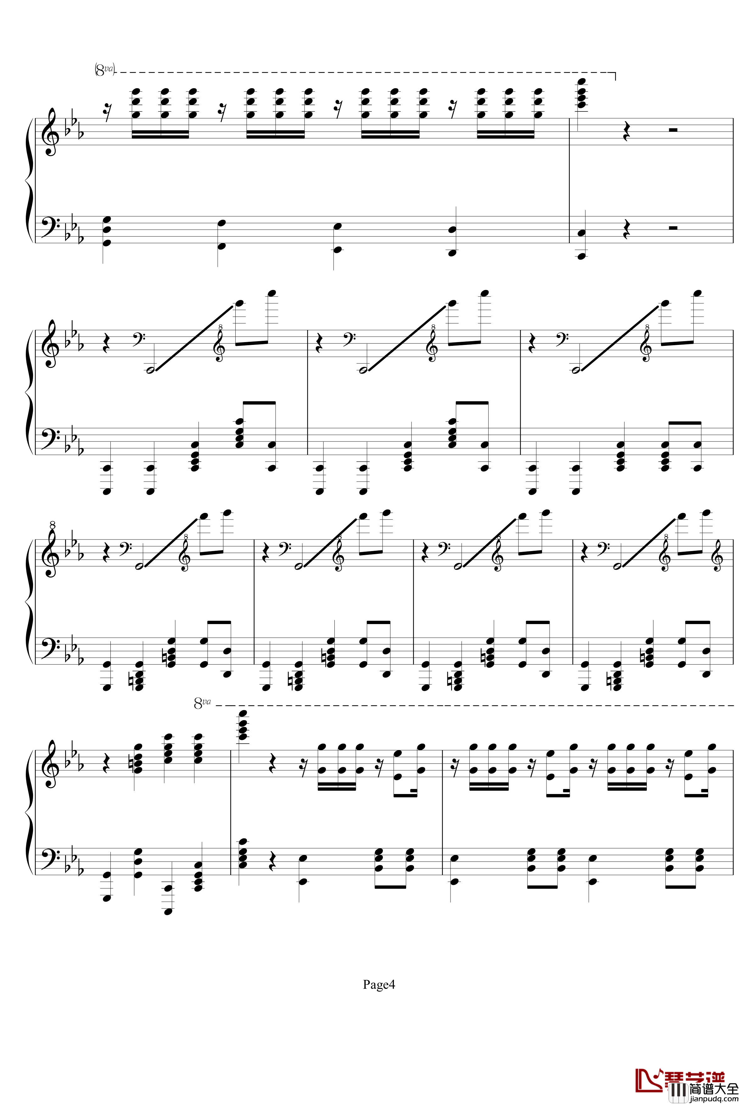 Victory钢琴谱_电音版_马克西姆_Maksim·Mrvica