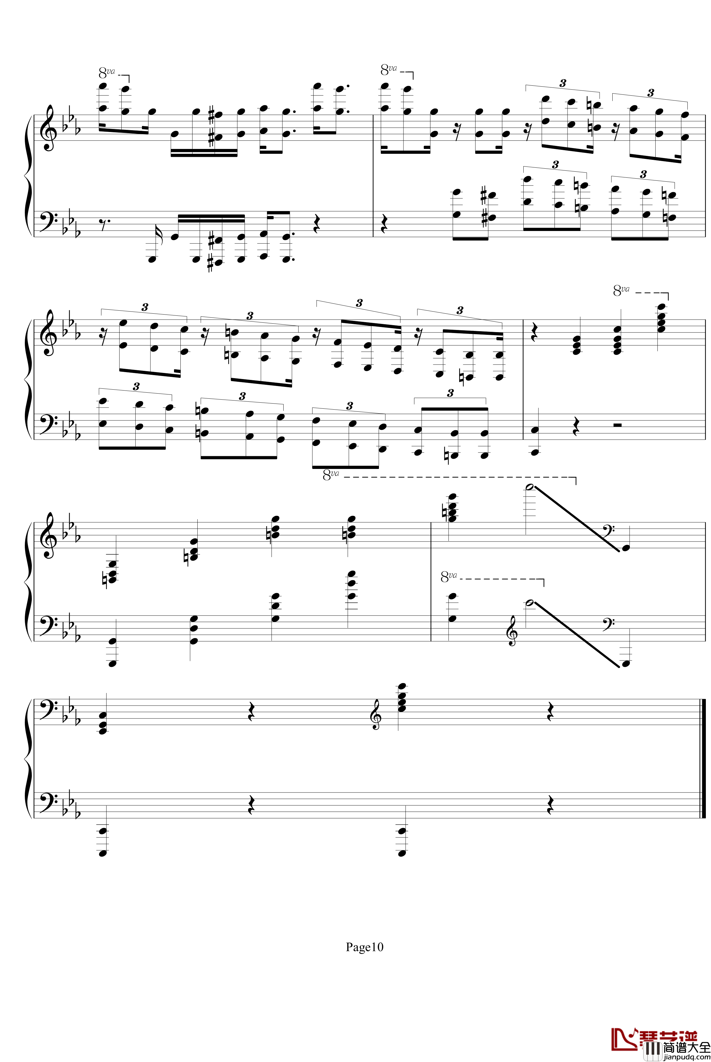 Victory钢琴谱_电音版_马克西姆_Maksim·Mrvica