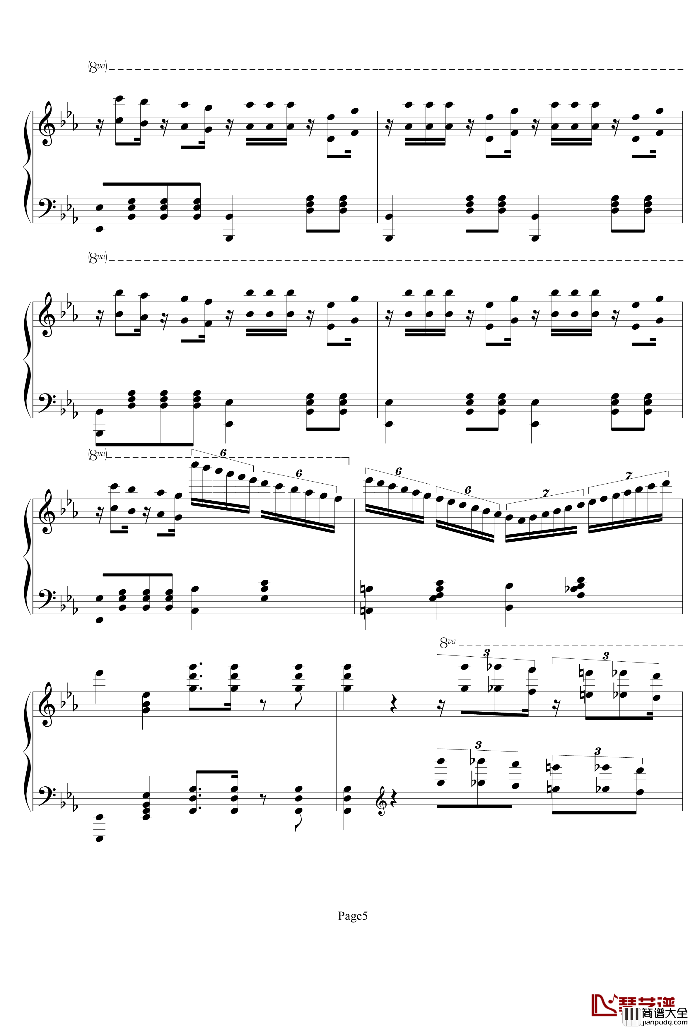 Victory钢琴谱_电音版_马克西姆_Maksim·Mrvica