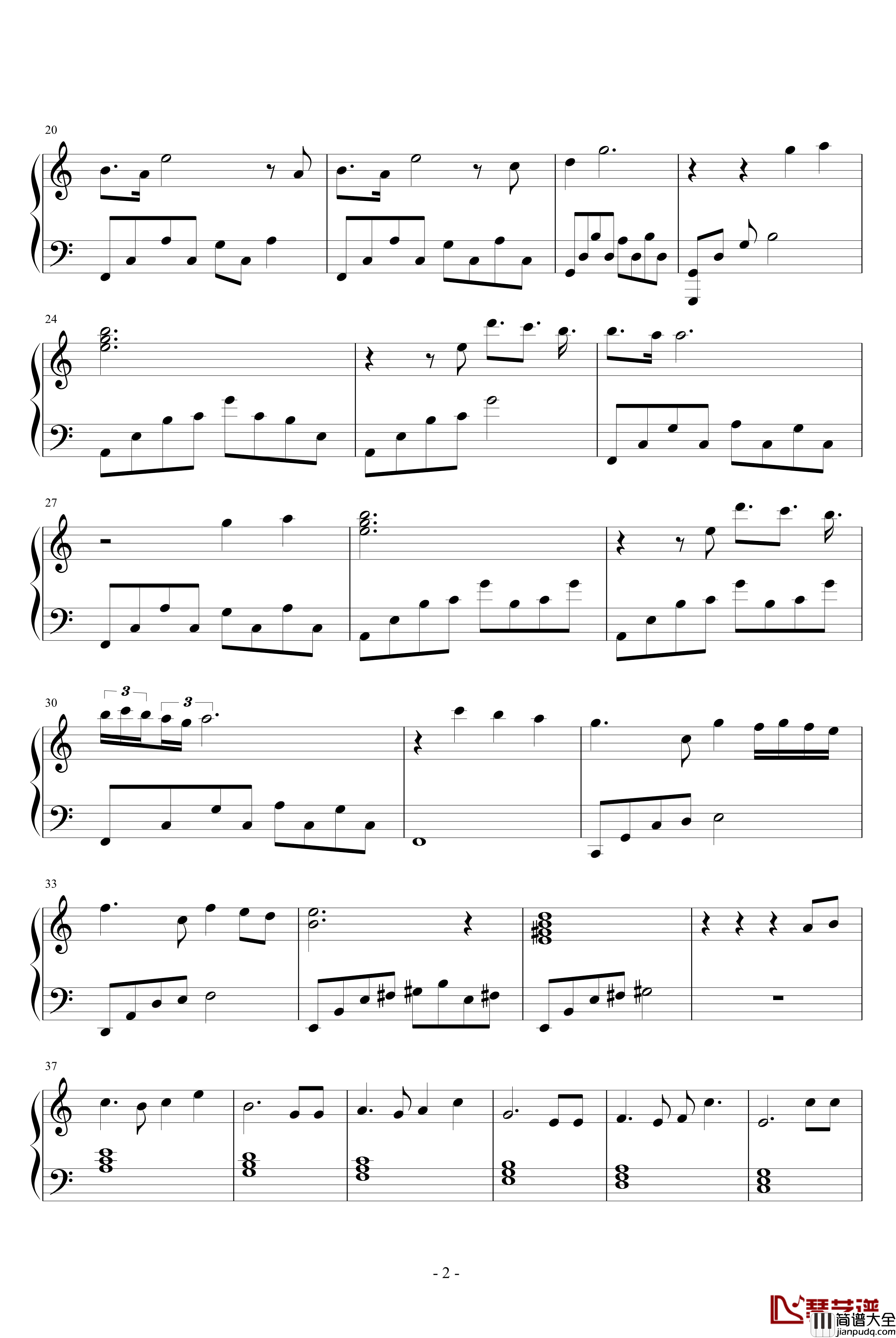 天空之城钢琴谱_你一定喜欢的版本_天空之城