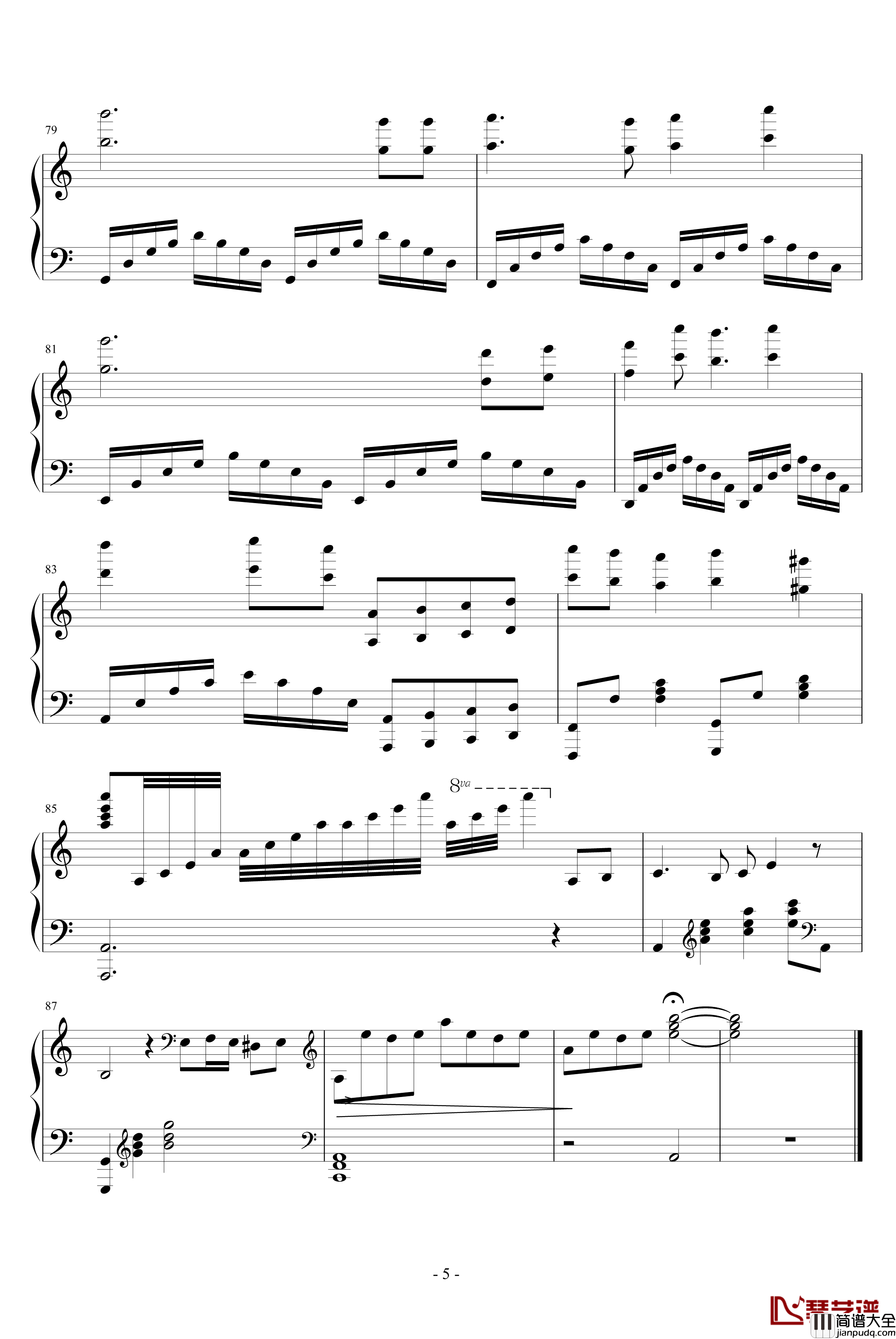 天空之城钢琴谱_你一定喜欢的版本_天空之城