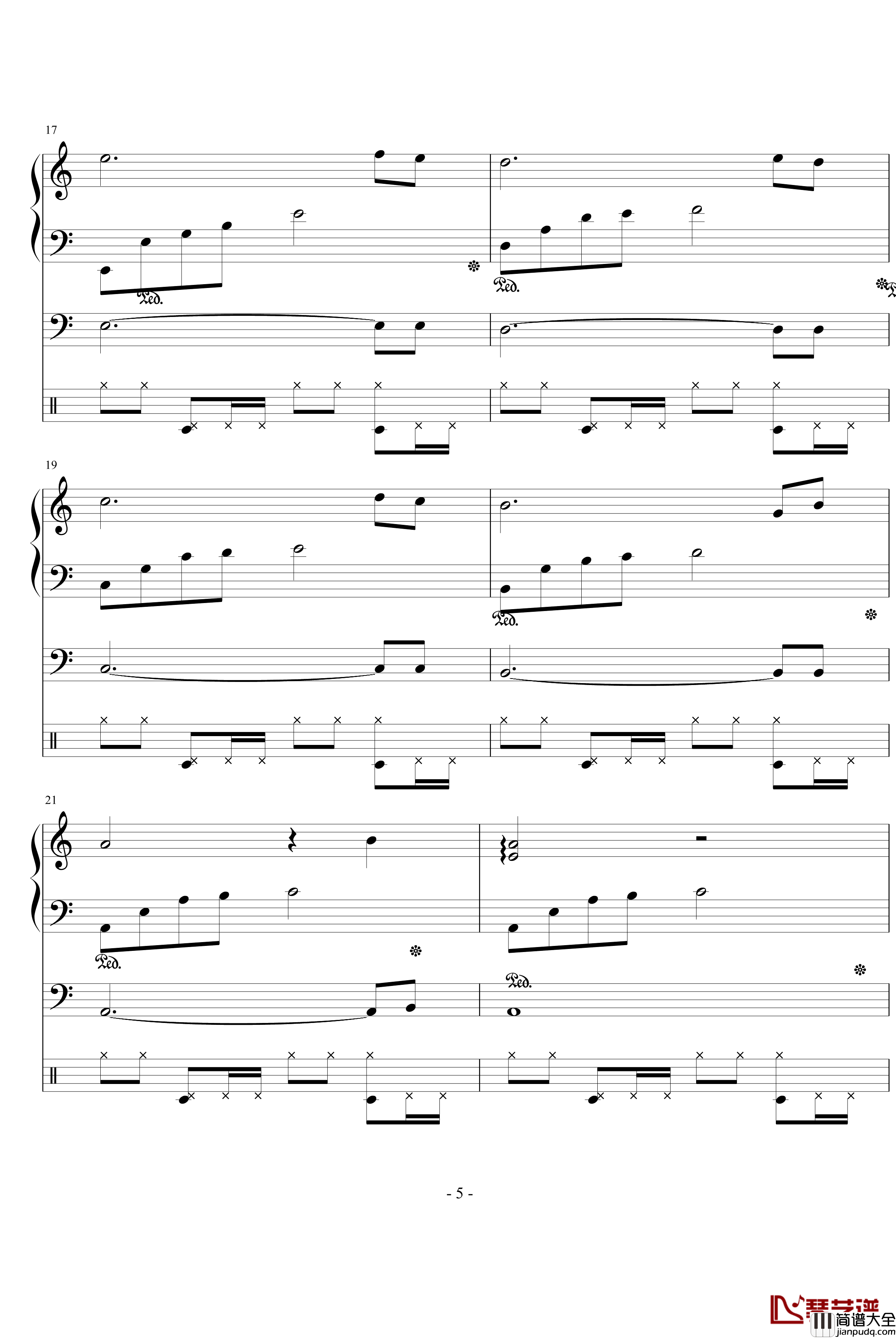 思念进行曲钢琴谱_琳琅