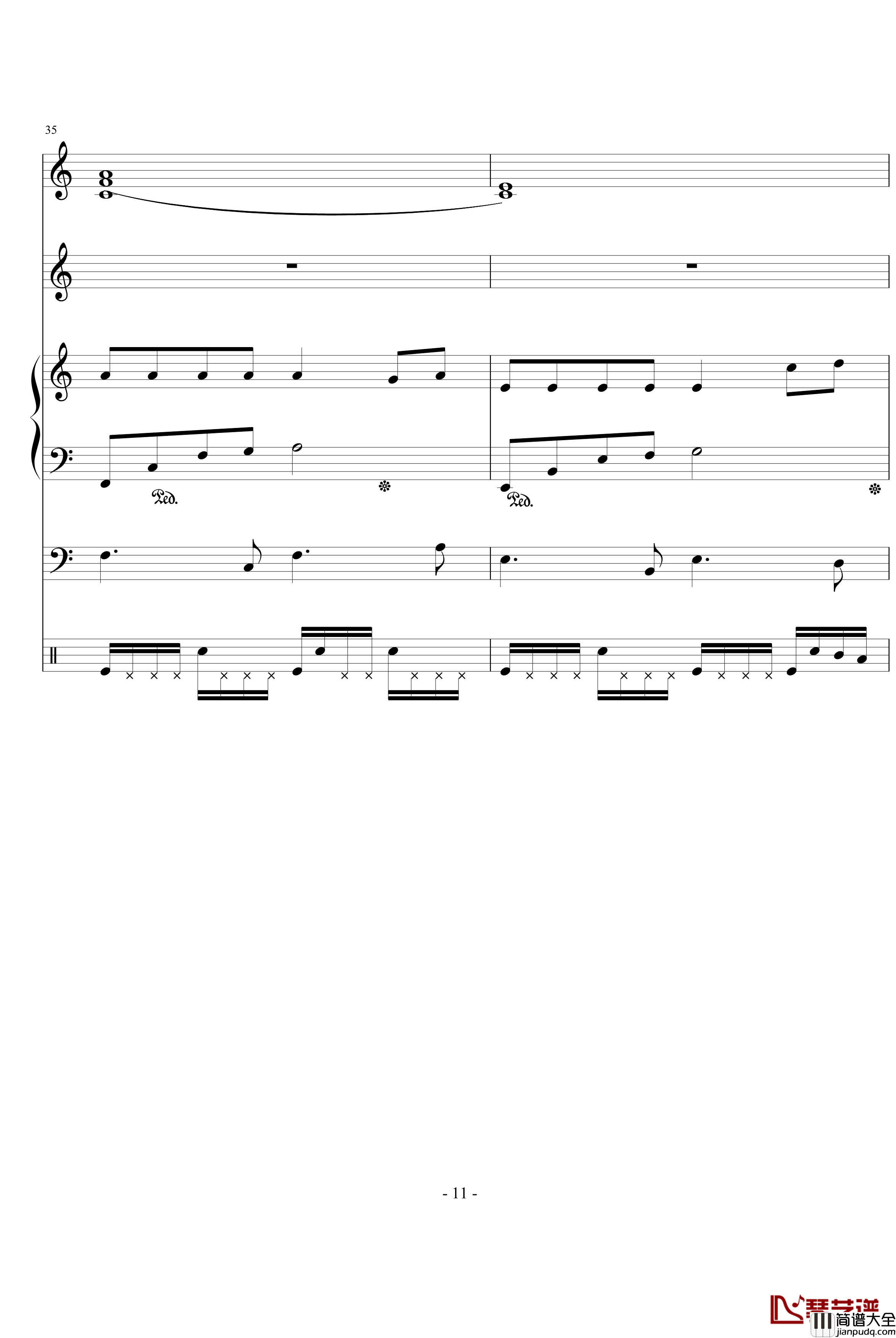 思念进行曲钢琴谱_琳琅