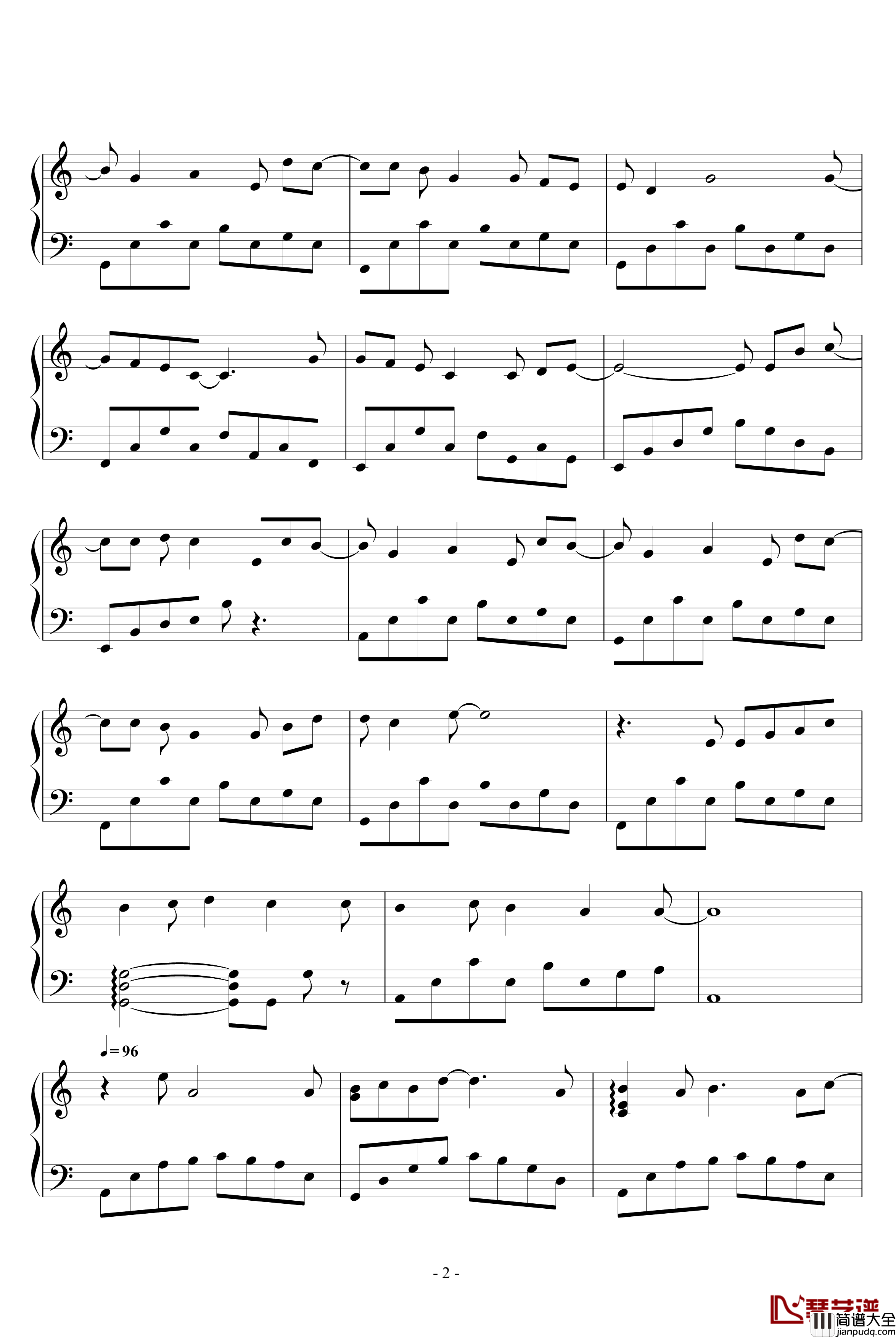 奈落の花钢琴谱_动漫影视