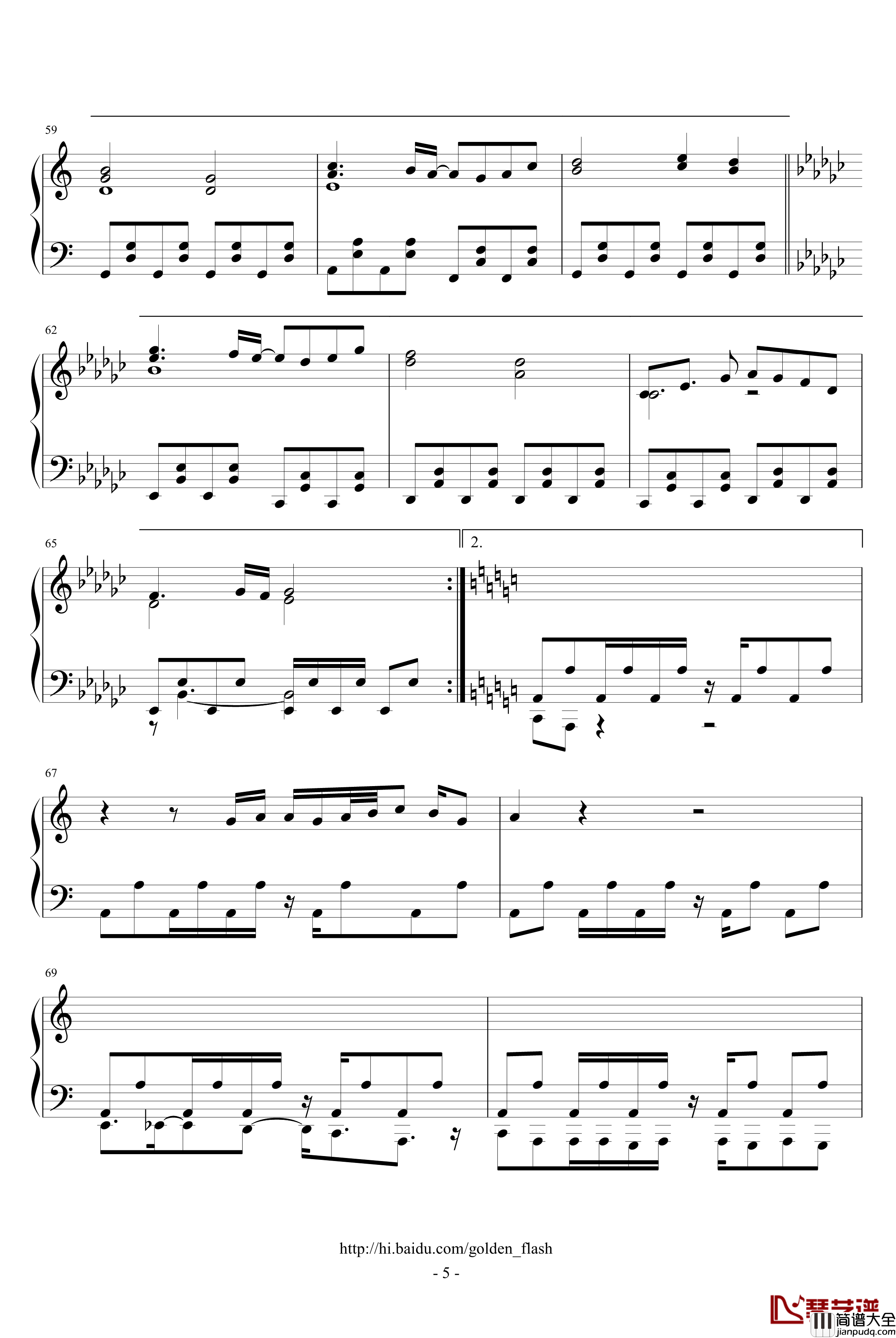 鬼畜眼镜钢琴谱_Under_the_darkness_动漫影视