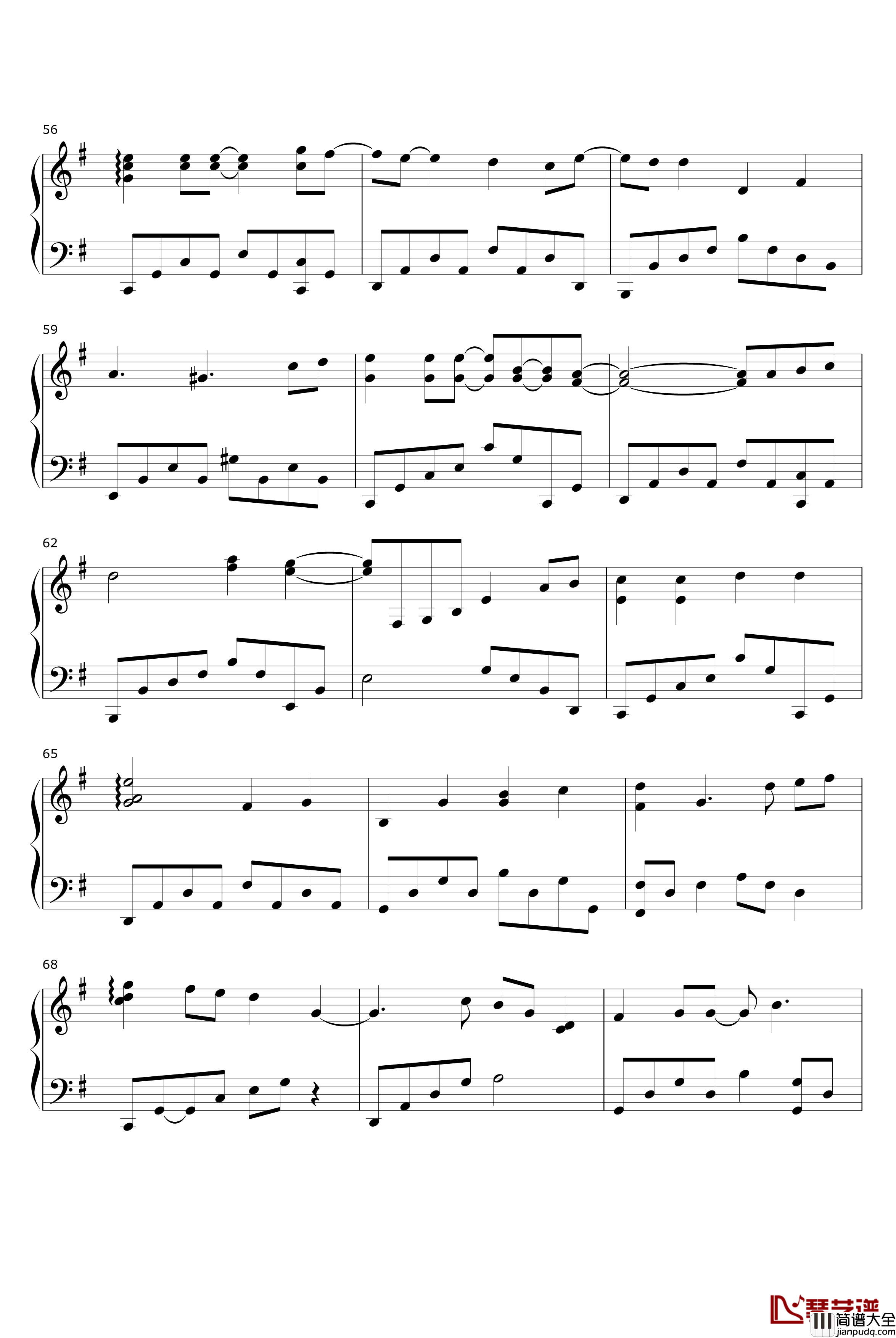 三十日钢琴谱_保持爱你插曲_侧田