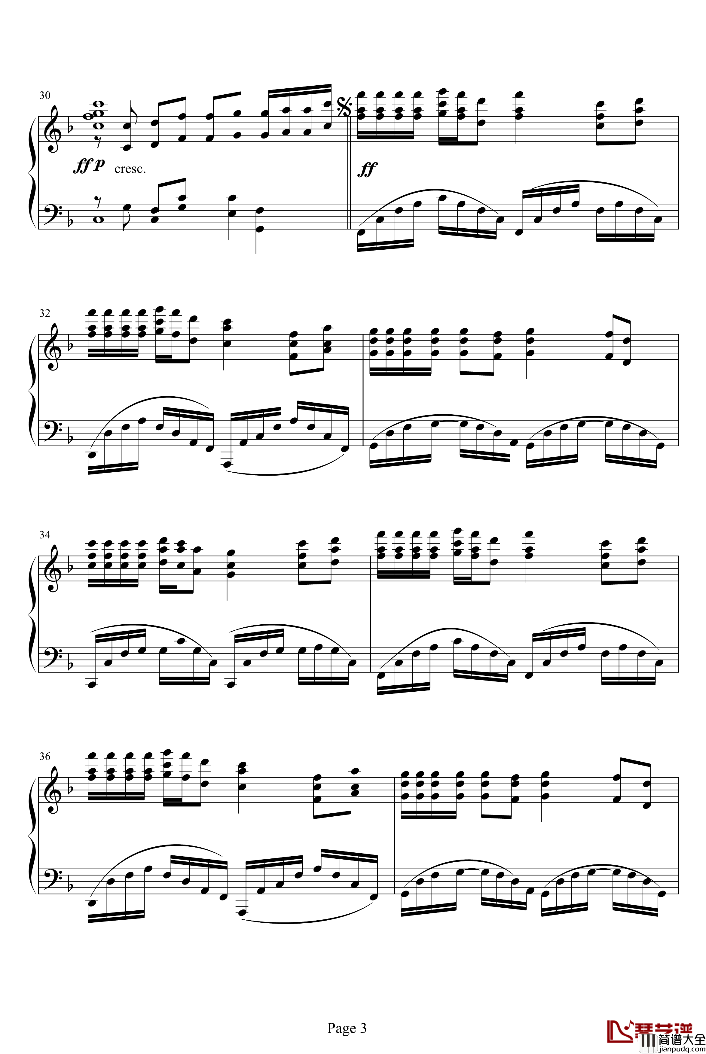 甘心情愿钢琴谱_郭峰