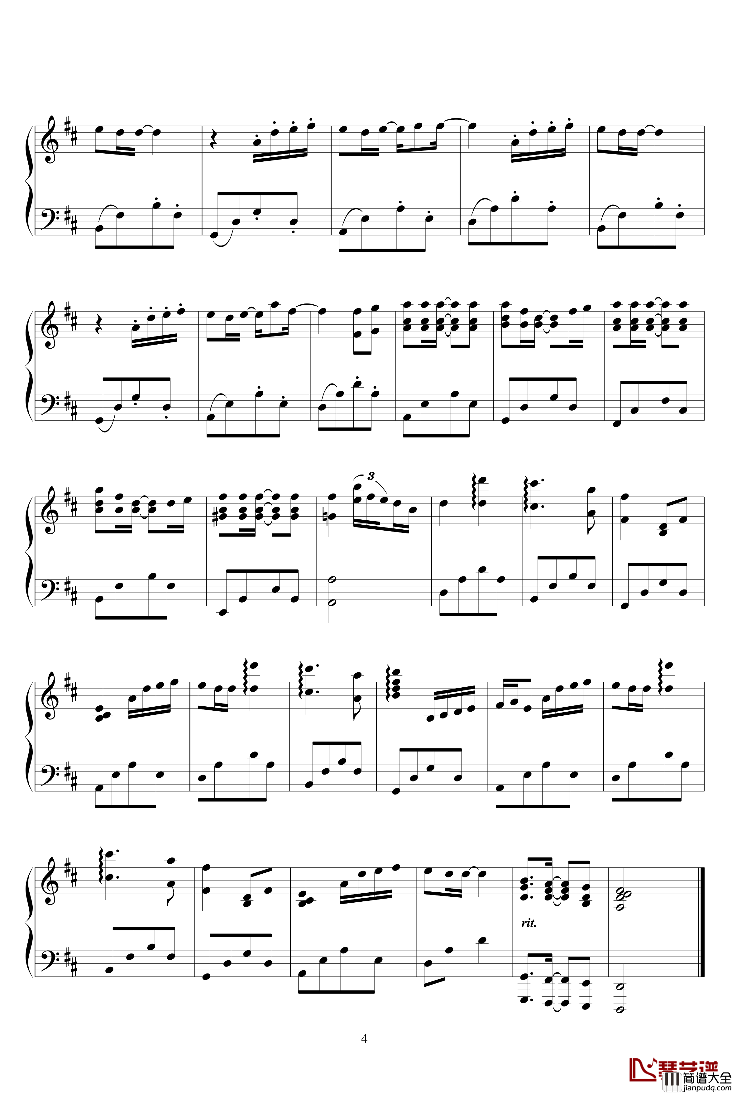 菊次郎的夏天钢琴谱_清新夏日版Summer_久石让