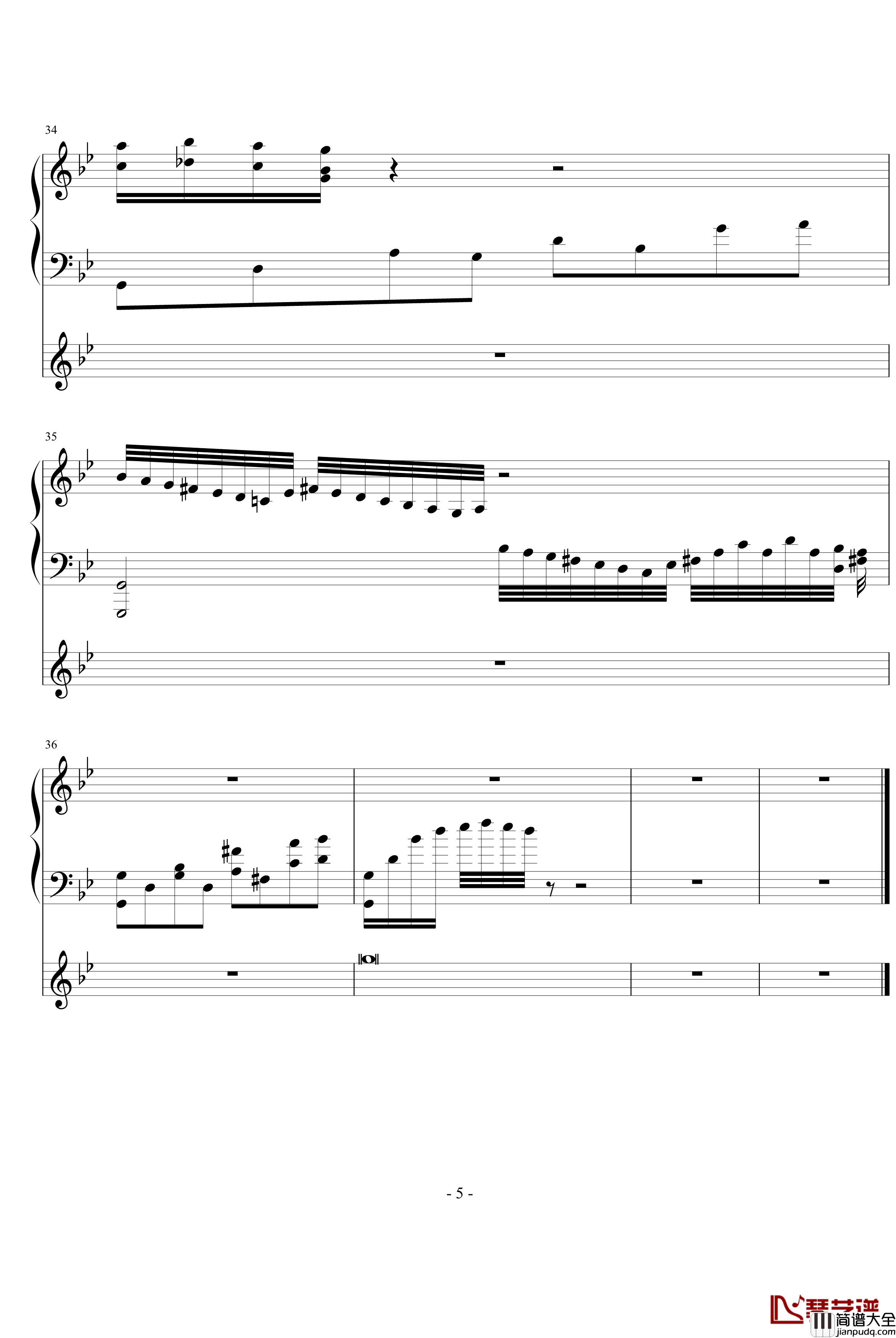 葬爱钢琴谱_ellocz