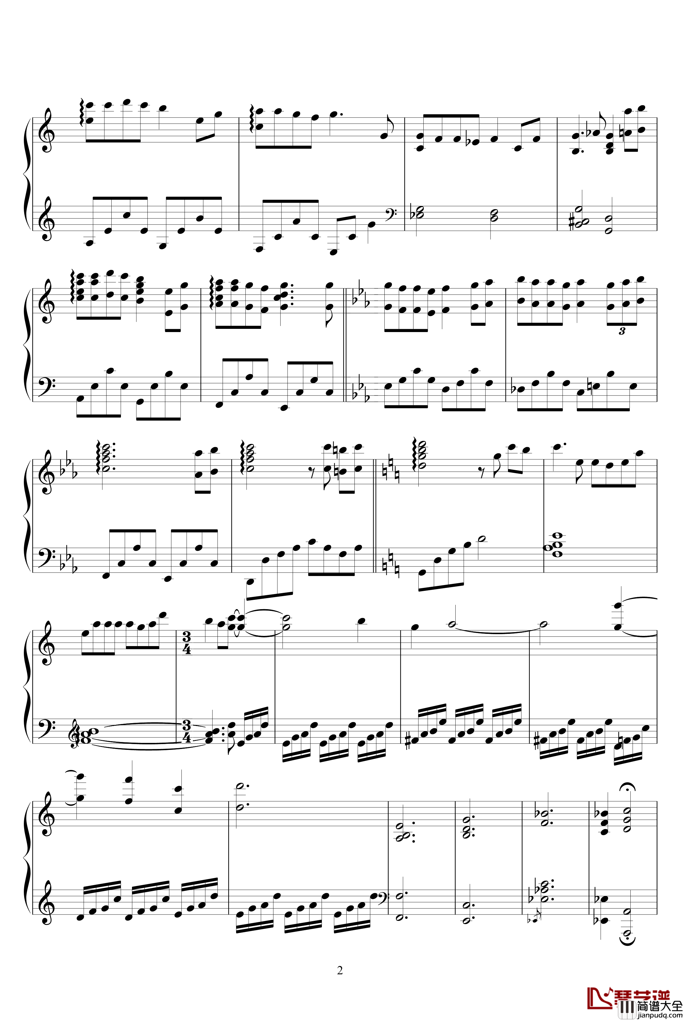 那个夏天钢琴谱_One_Summe's_Day_千与千寻OST_久石让