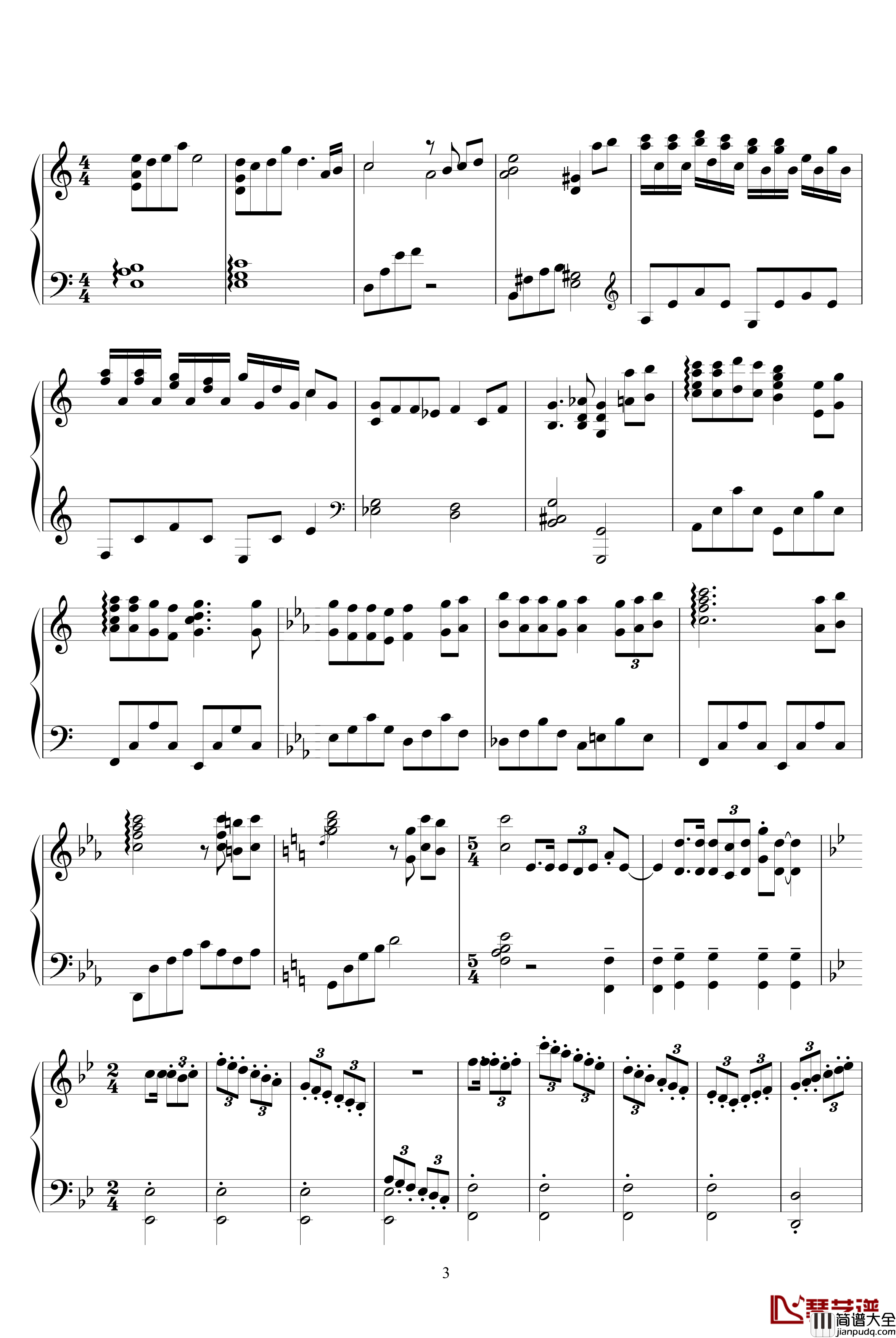 那个夏天钢琴谱_One_Summe's_Day_千与千寻OST_久石让