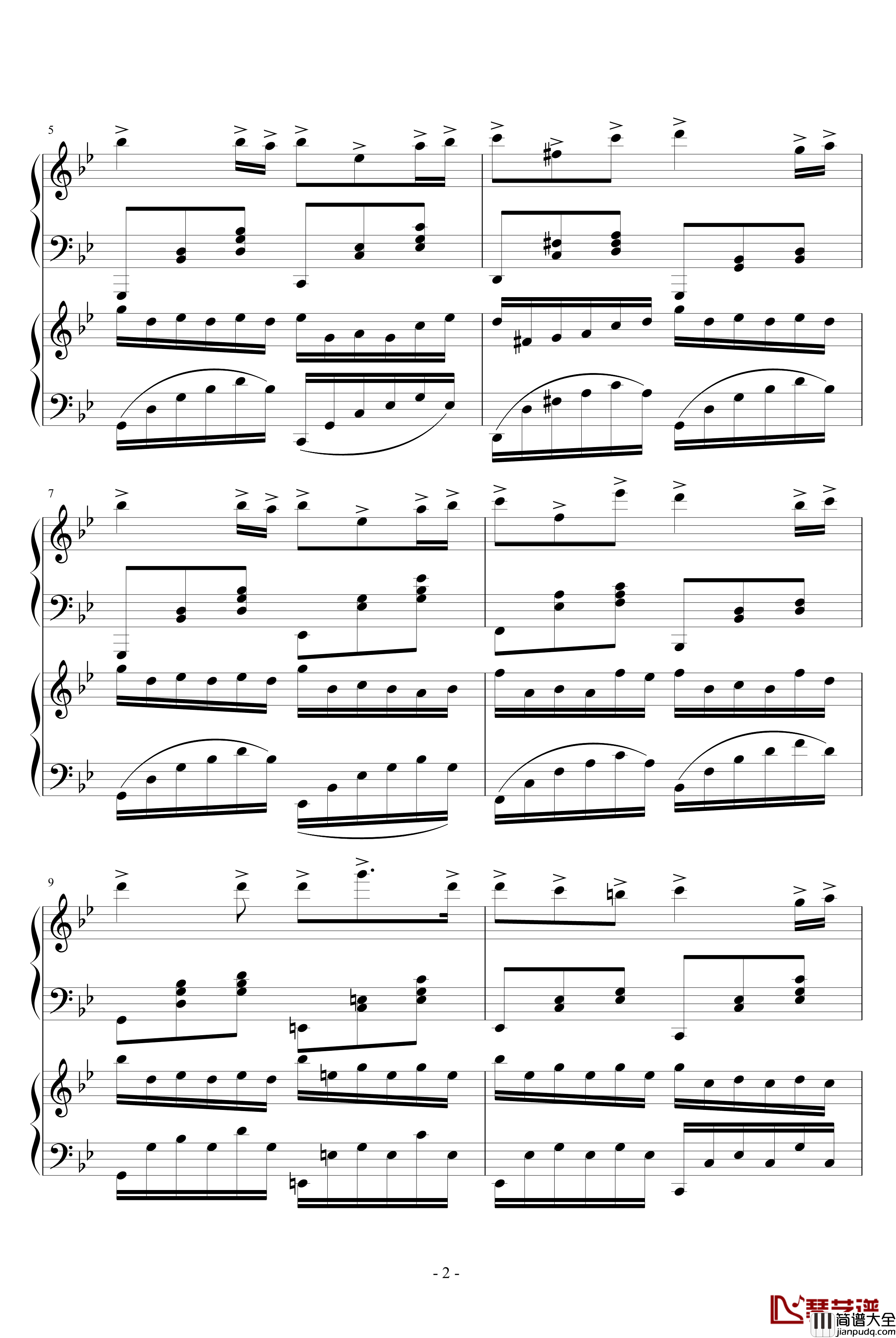 龙之沙漏钢琴谱_双钢琴斗琴版_小爱克