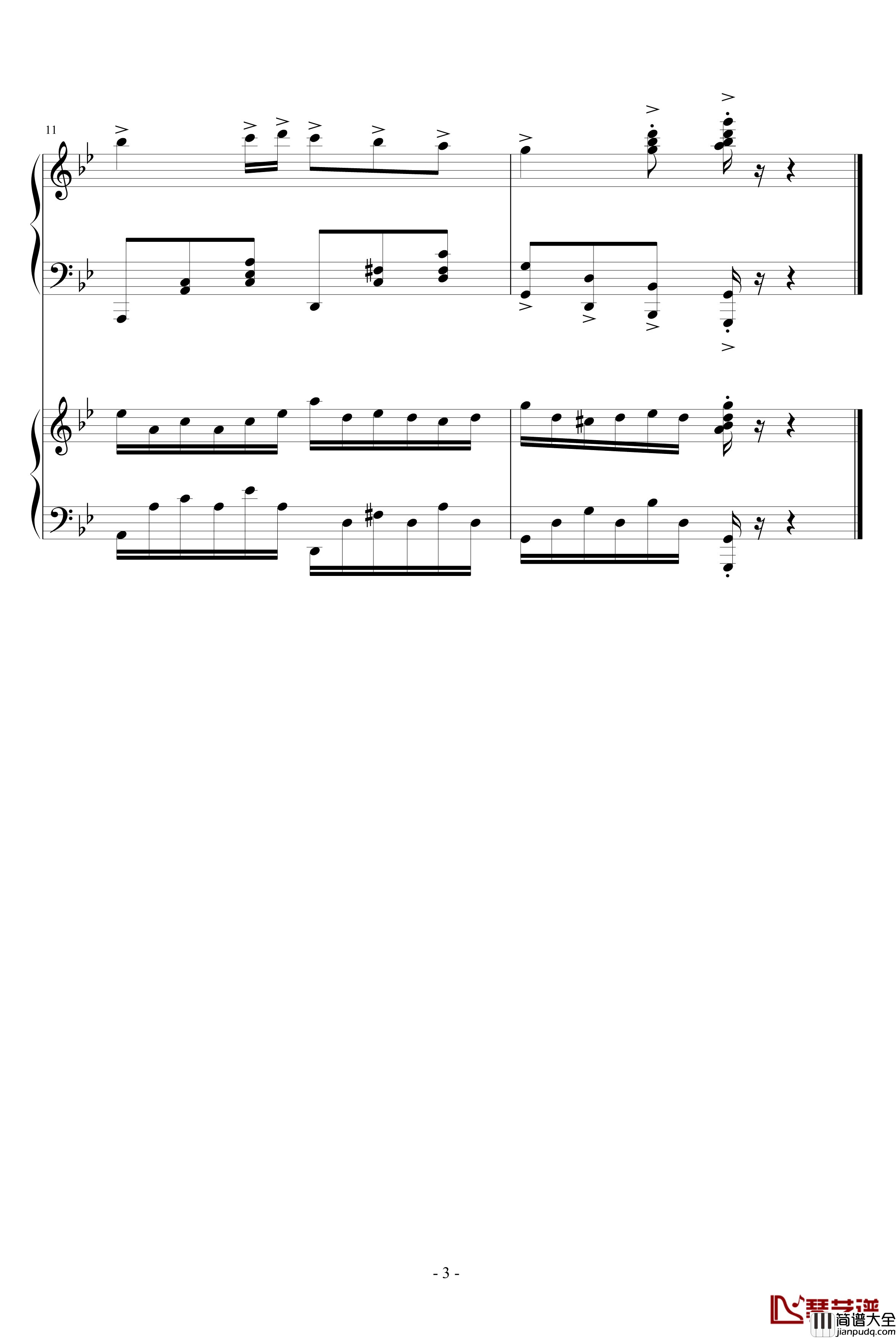 龙之沙漏钢琴谱_双钢琴斗琴版_小爱克