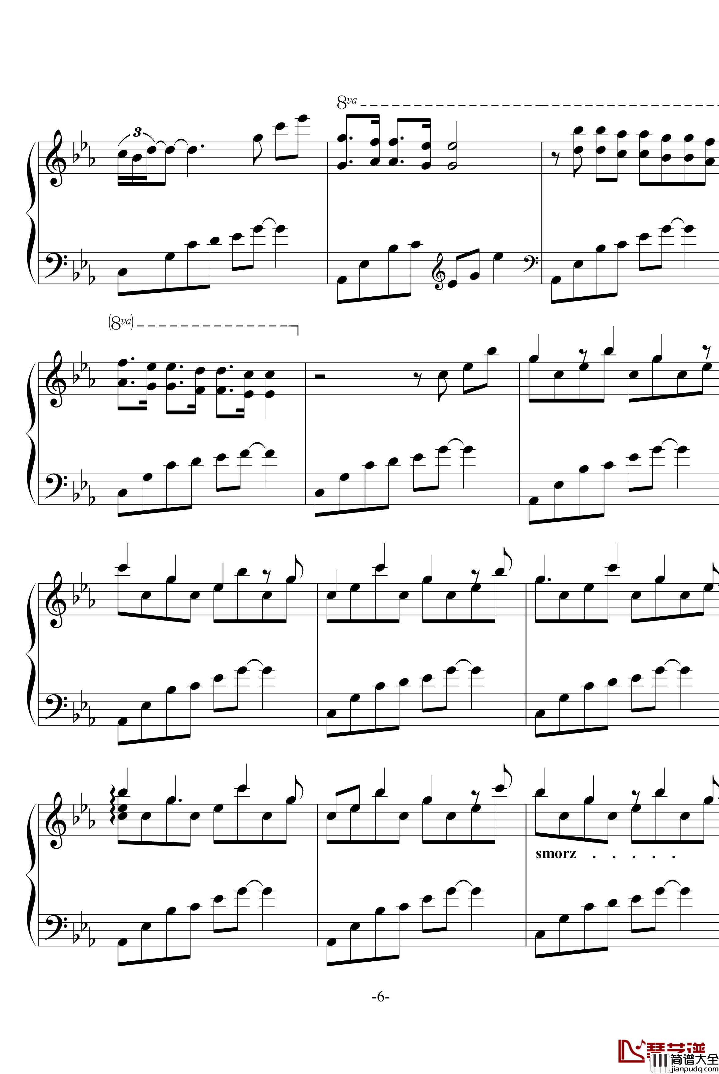 幽灵公主笛子与钢琴钢琴谱_OST_久石让