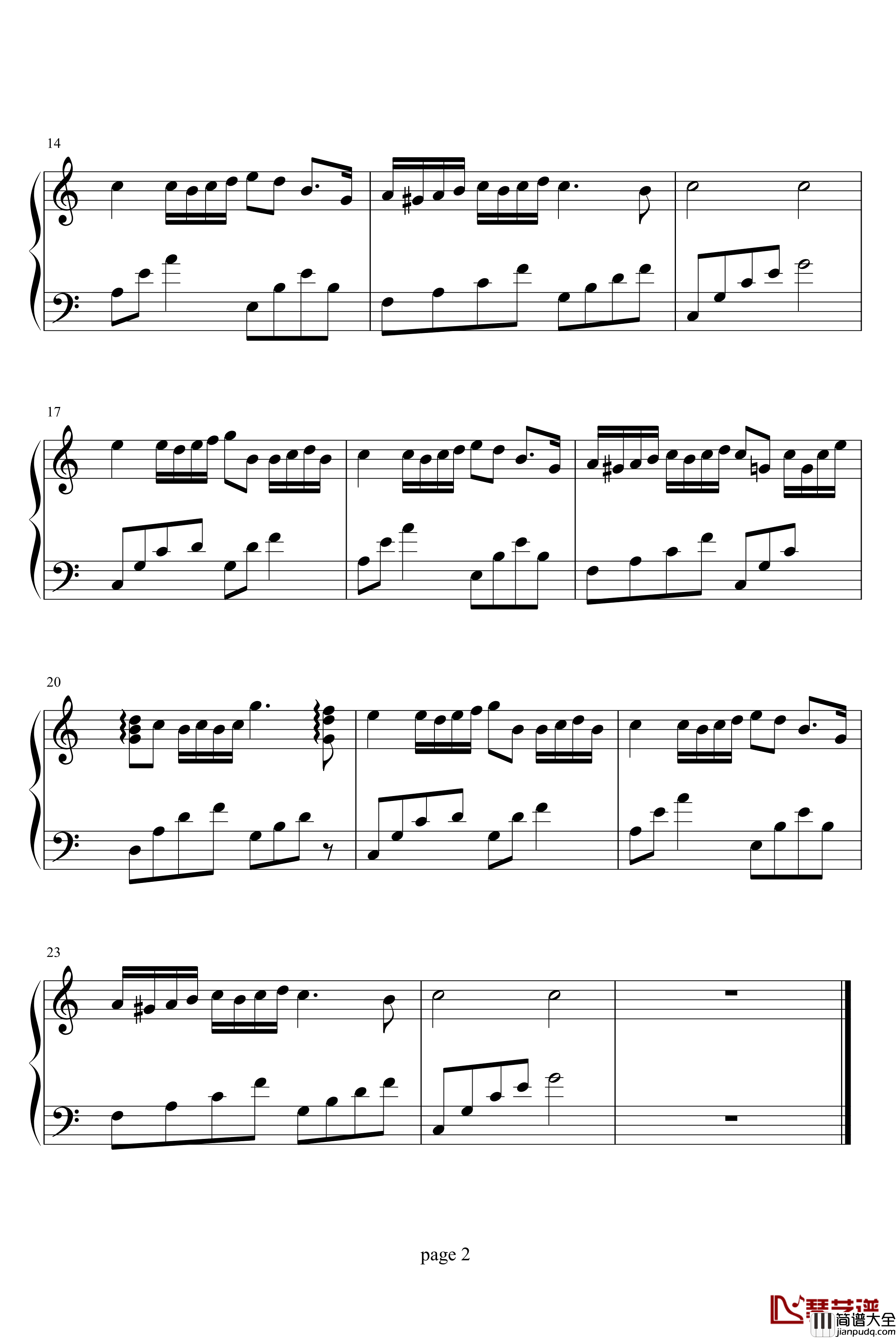 Love_is钢琴谱_C调简化版_The_Daydream