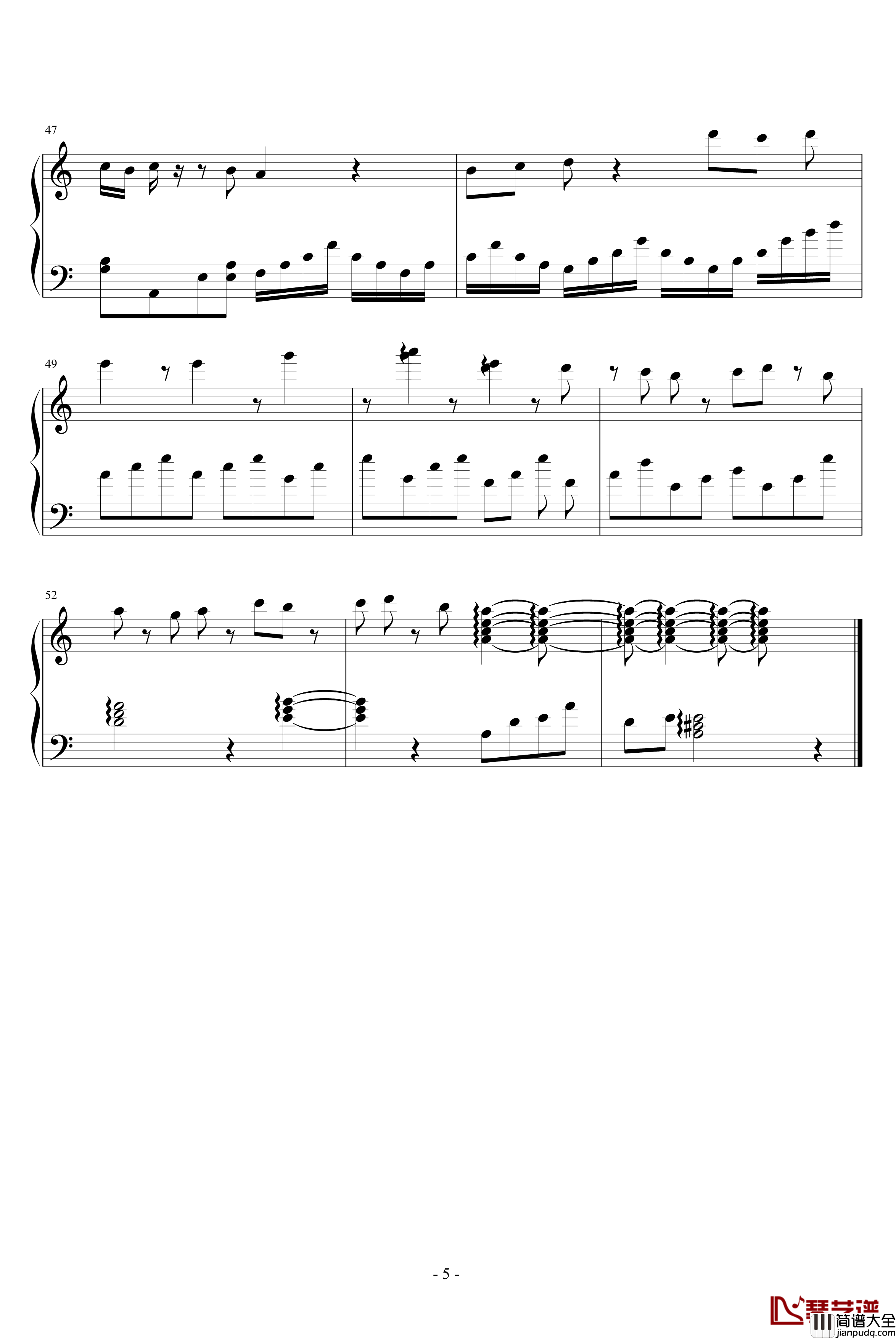 寻找自由,摆脱束缚钢琴谱_飞丝