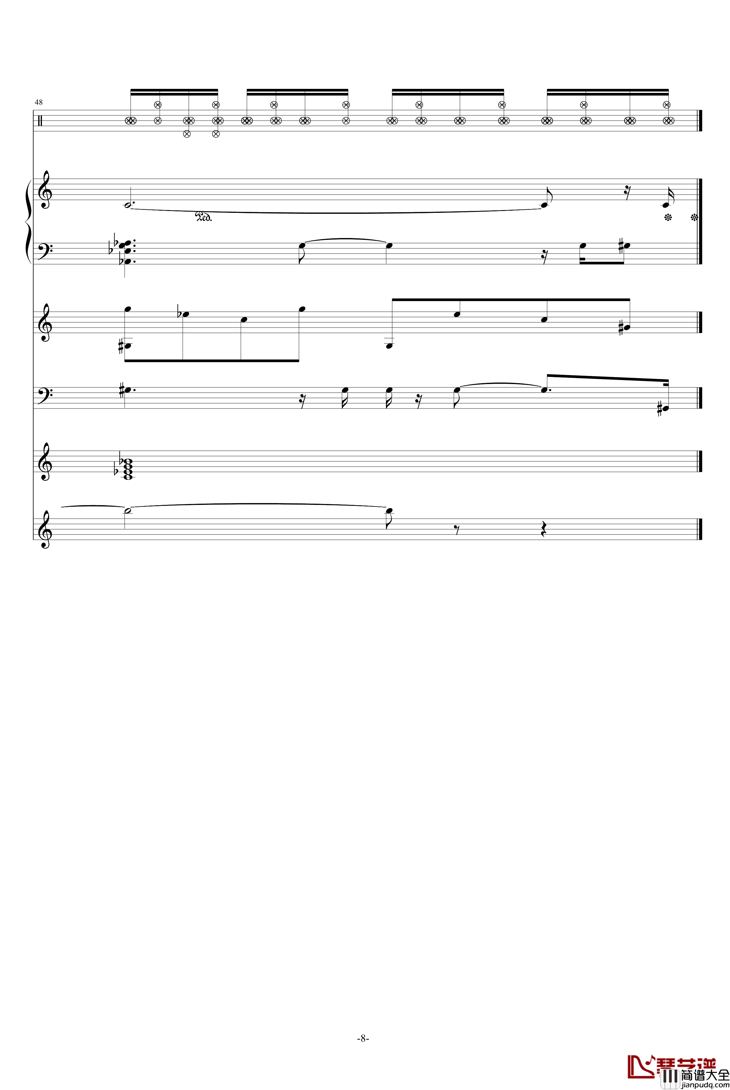 QQ连连看midi分解钢琴谱_总谱_游戏