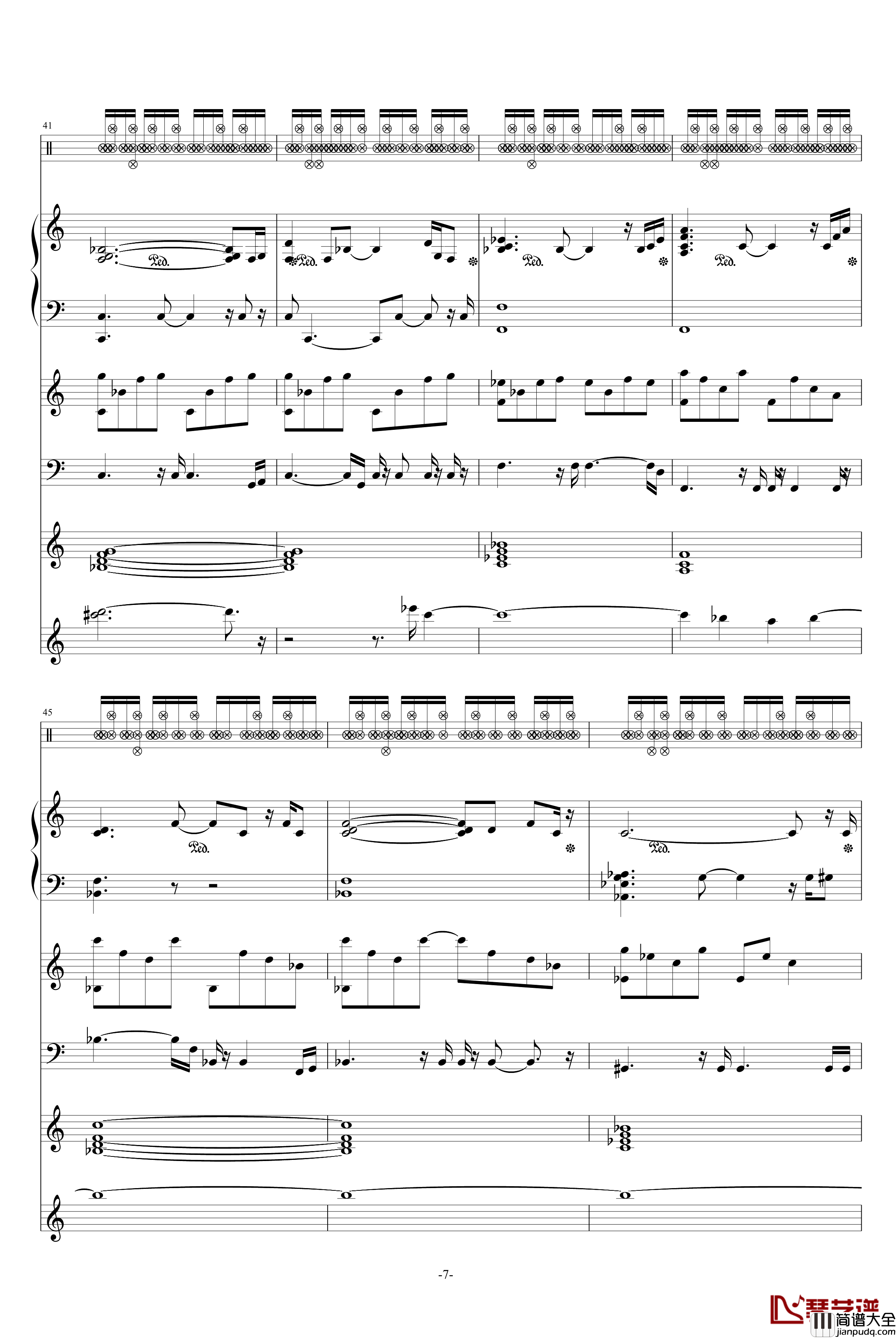 QQ连连看midi分解钢琴谱_总谱_游戏