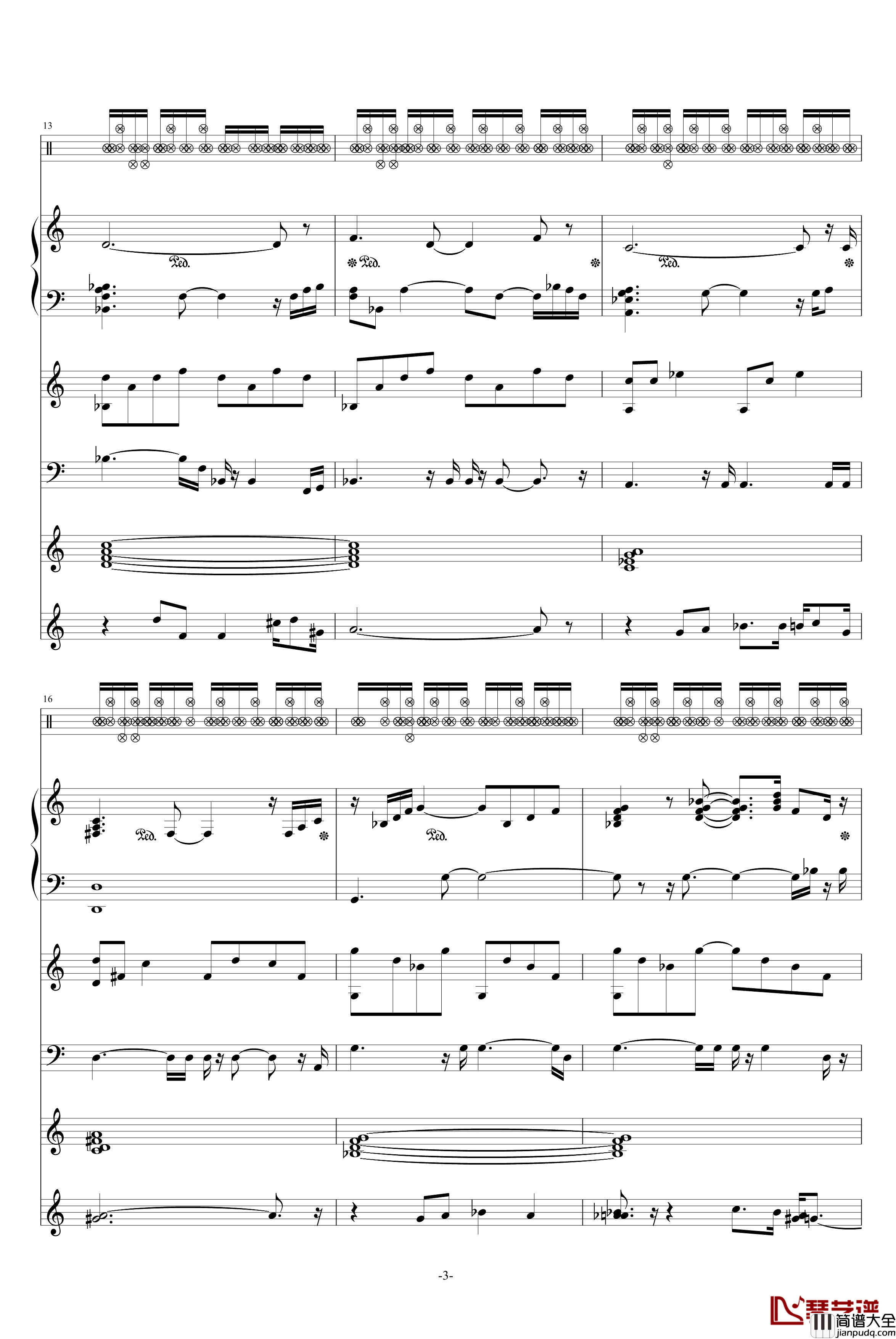 QQ连连看midi分解钢琴谱_总谱_游戏