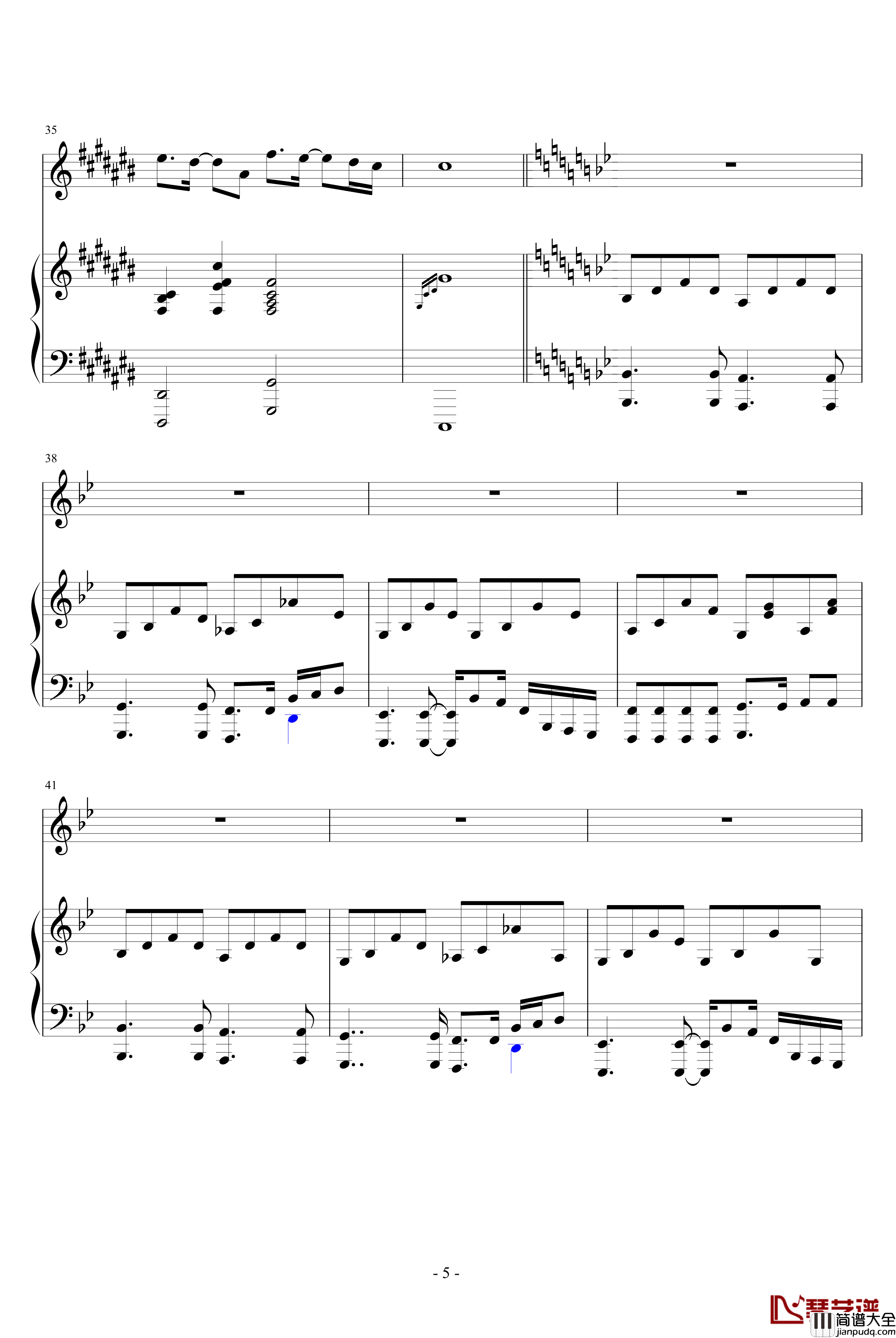 黑色幽默钢琴谱_原版伴奏弹唱_周杰伦