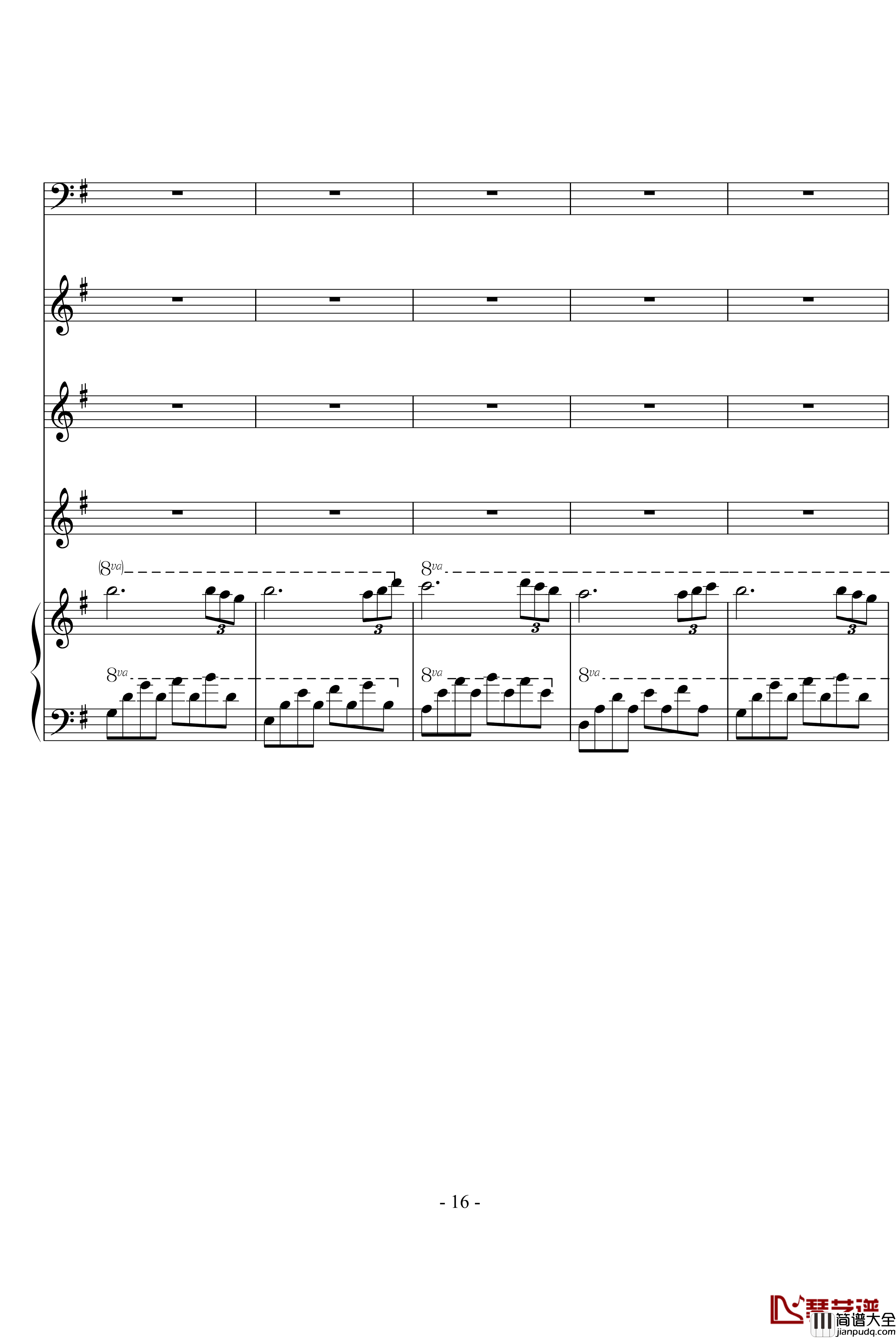 温馨永远钢琴谱_黄紫橙