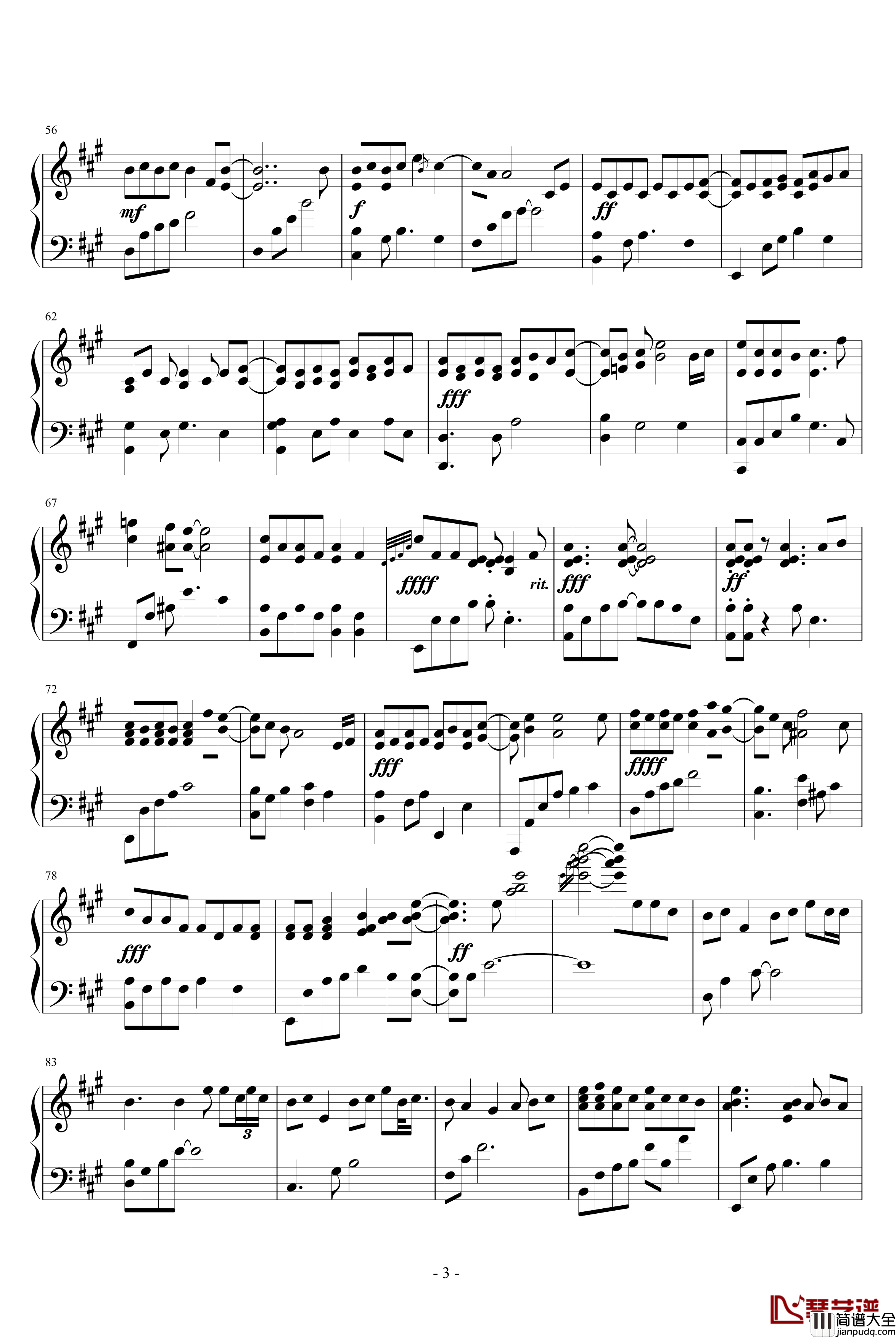 青花瓷即兴钢琴谱_周杰伦