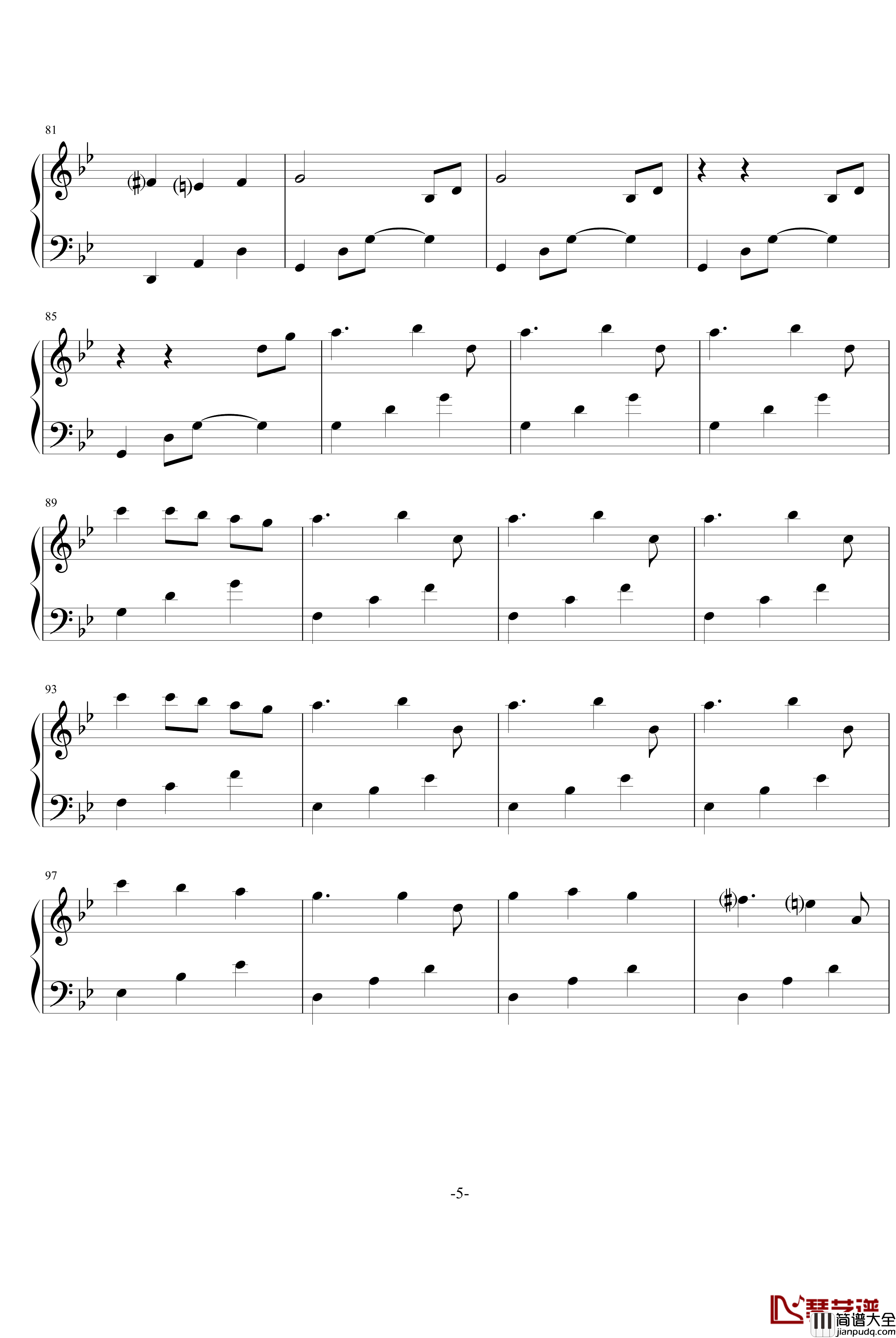 Greensleaves钢琴谱_世界名曲