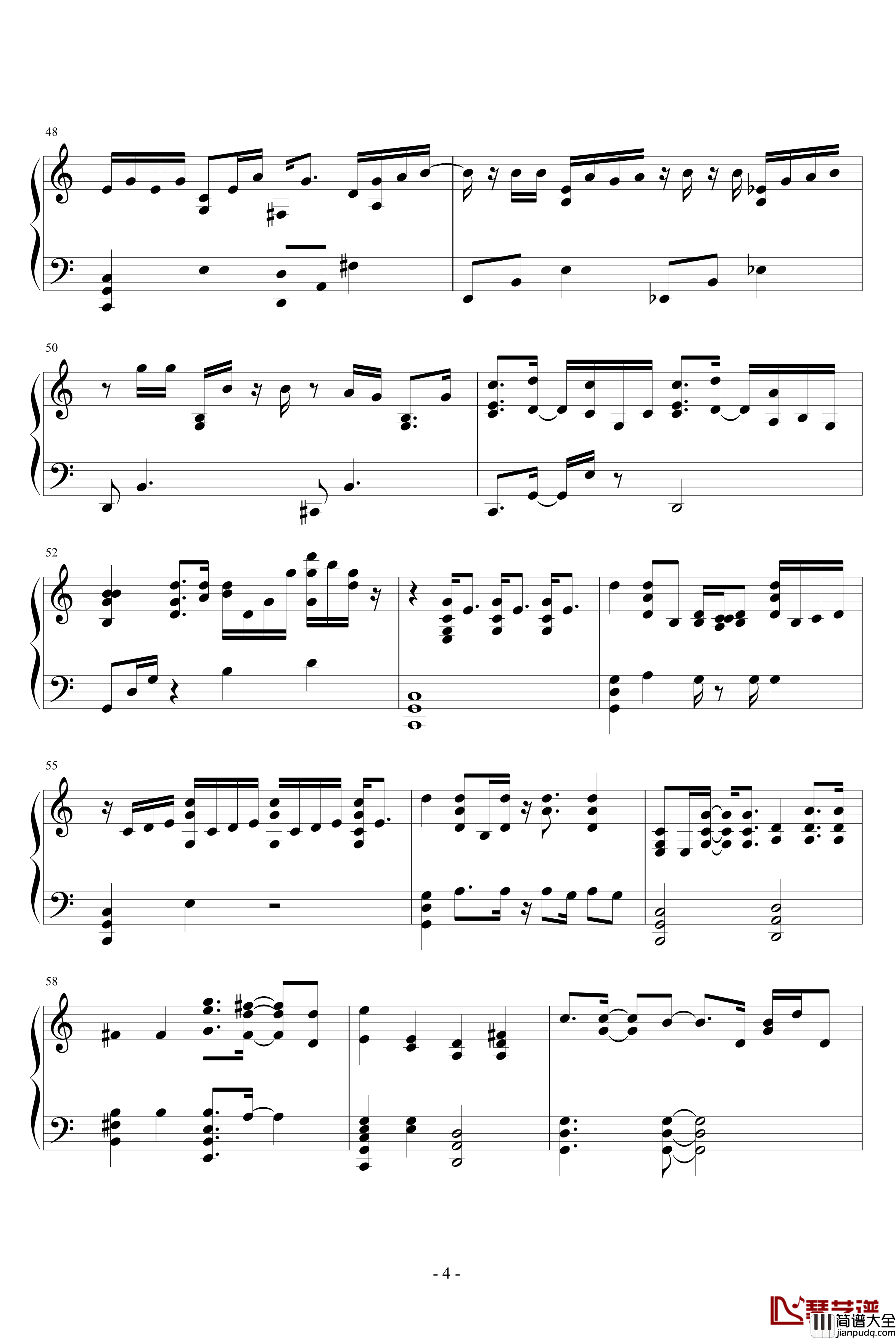 只有你钢琴谱_影视